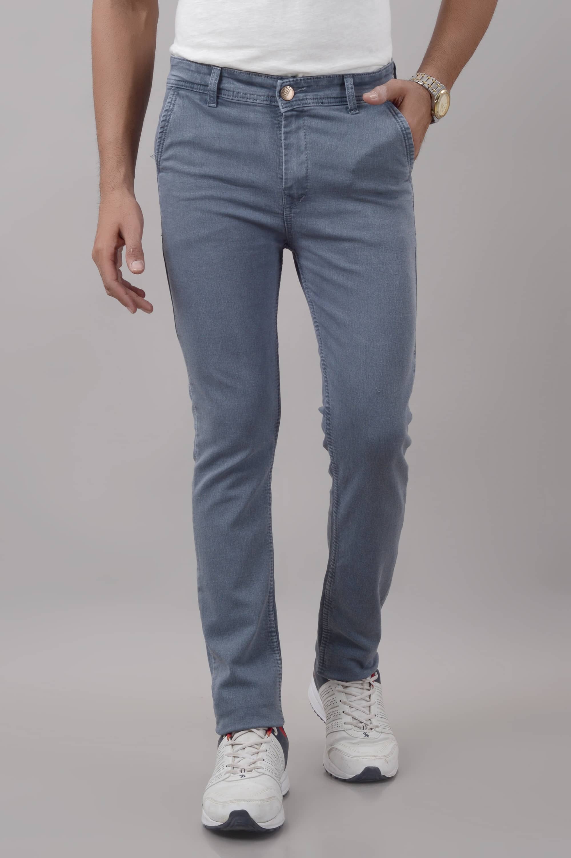 MOUDLIN Regular Fit Clean Look Men's Jeans - Grey ( Pack of 1 ) - Jeans | Buy online on ZillyBuy