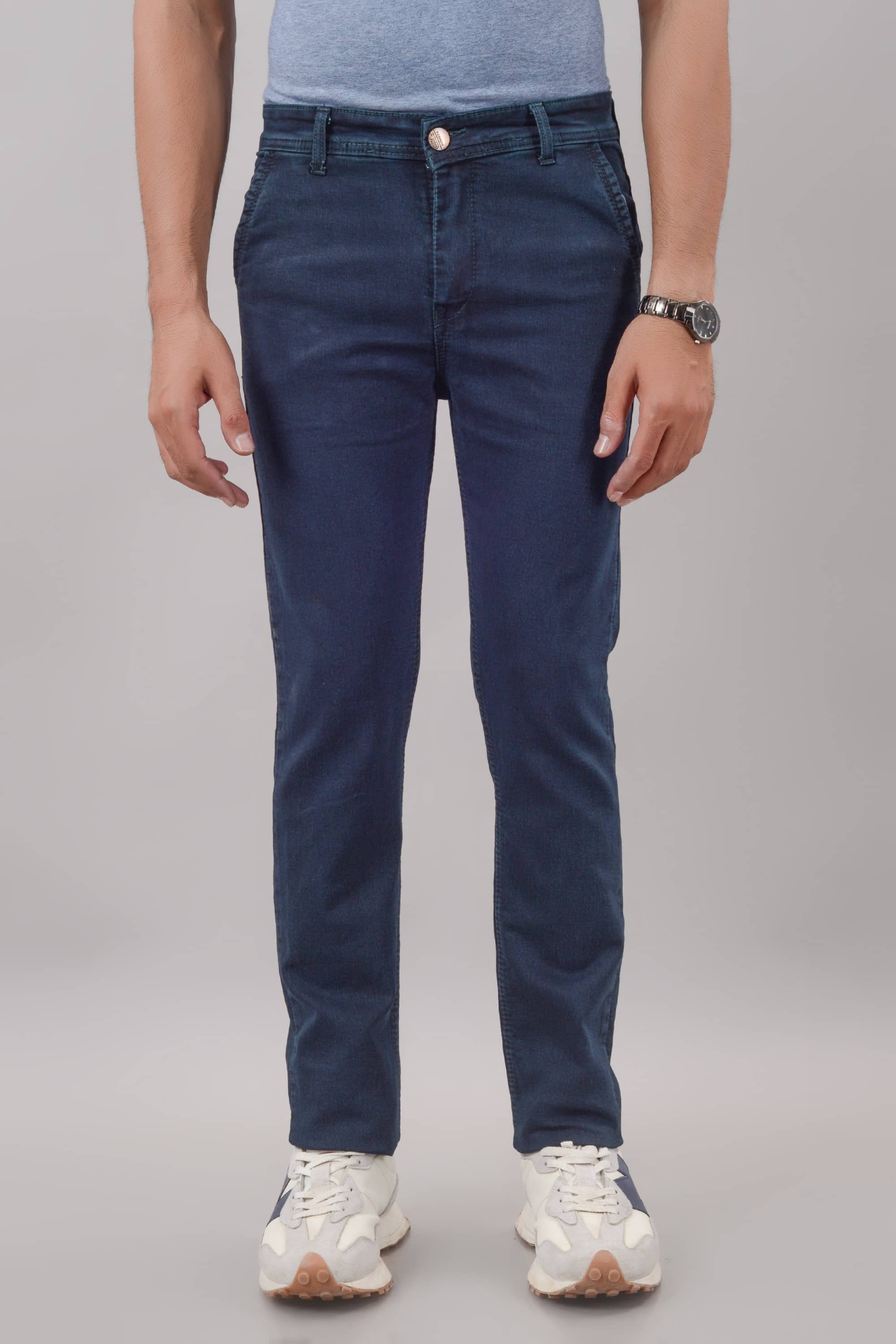 MOUDLIN Slim Fit Clean Look Men's Jeans - Navy Blue ( Pack of 1 ) - Jeans | Buy online on ZillyBuy