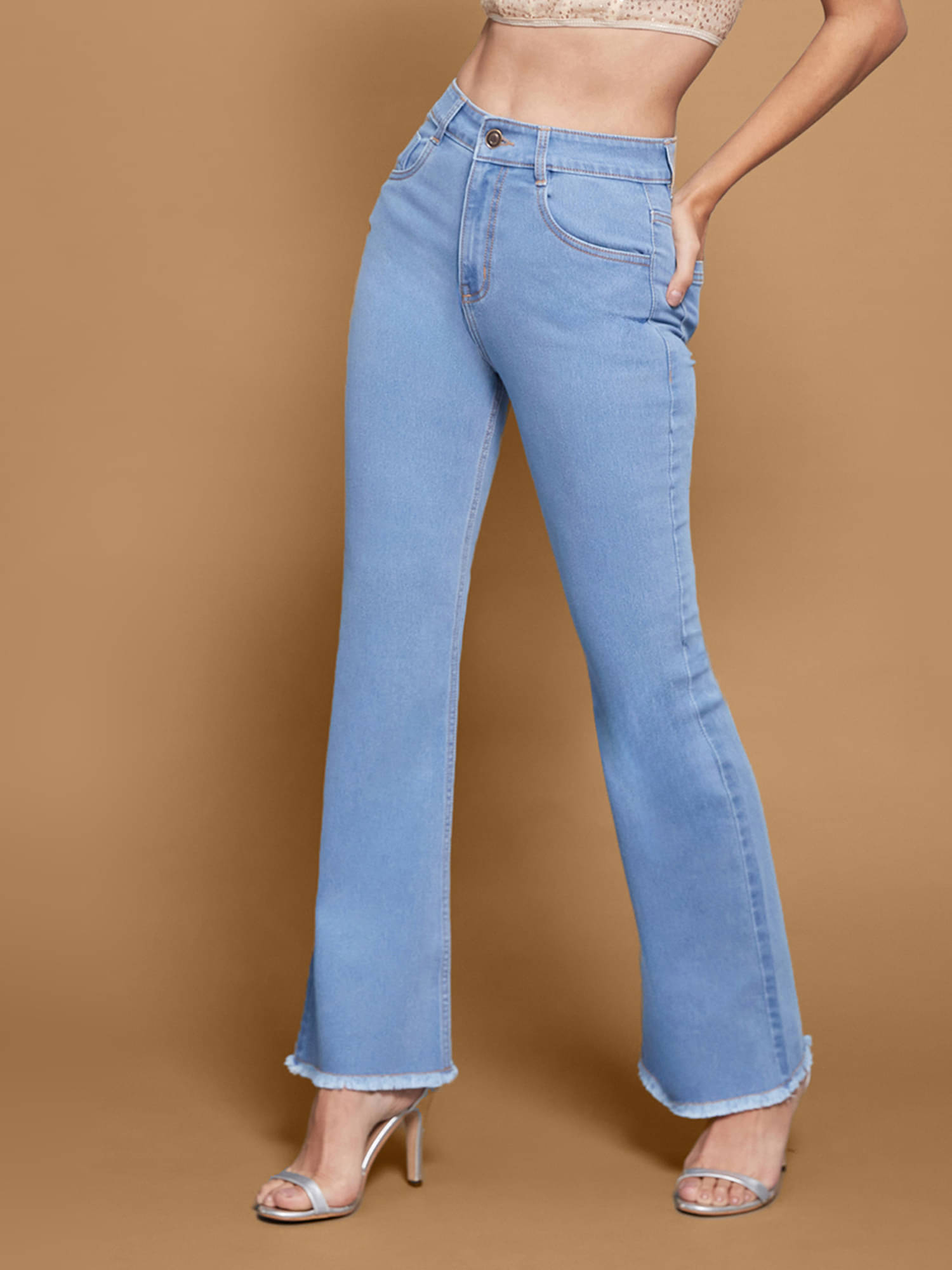     			Miss Chase Women's Bootcut High-Rise Jeans ( Blue )