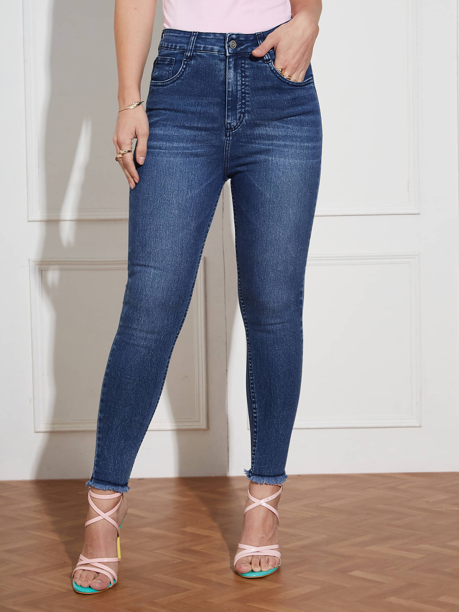     			Miss Chase Women's Skinny Fit High-Rise Jeans ( Blue )
