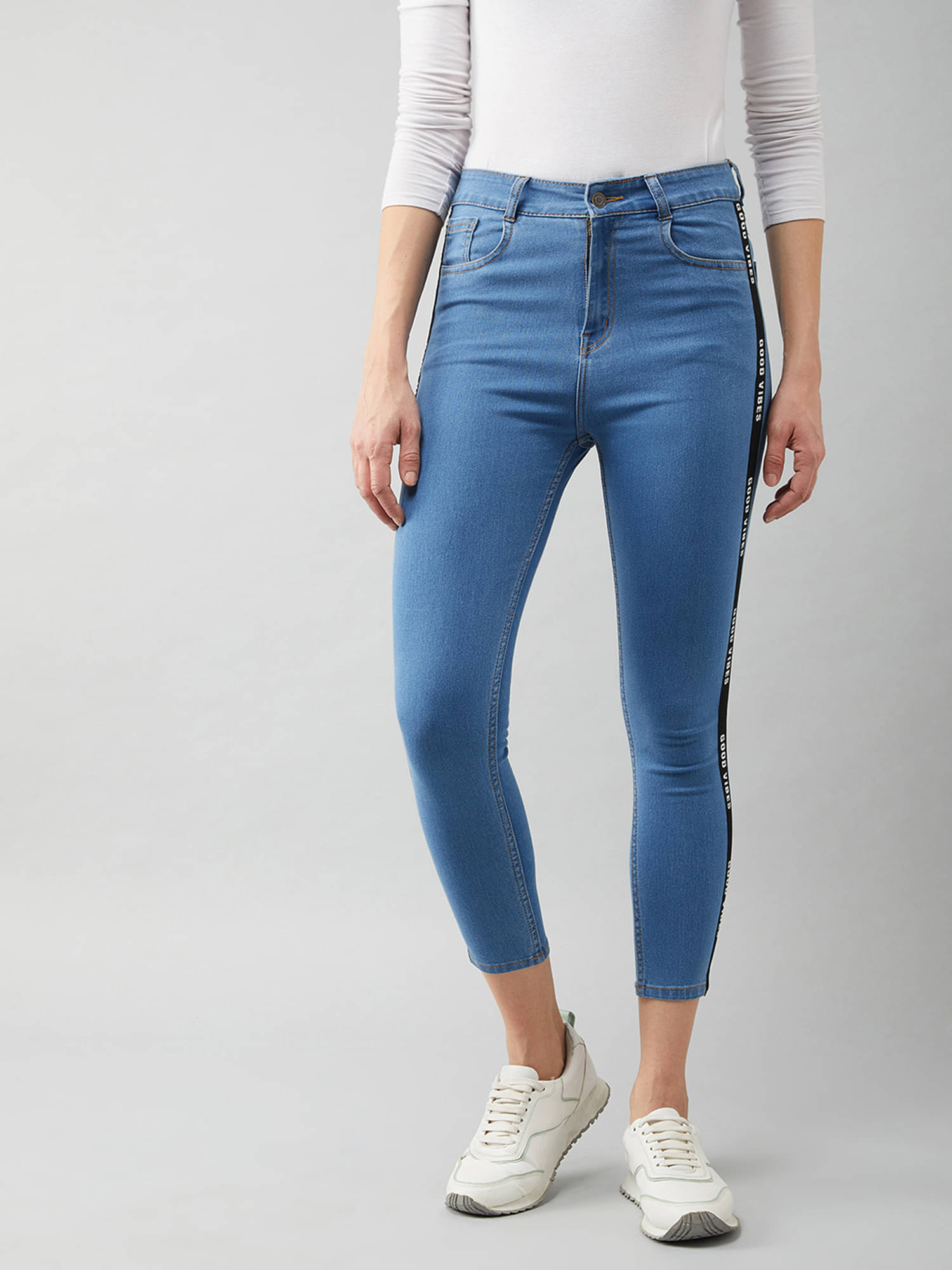     			Miss Chase Women's Skinny Fit High-Rise Jeans ( Blue )