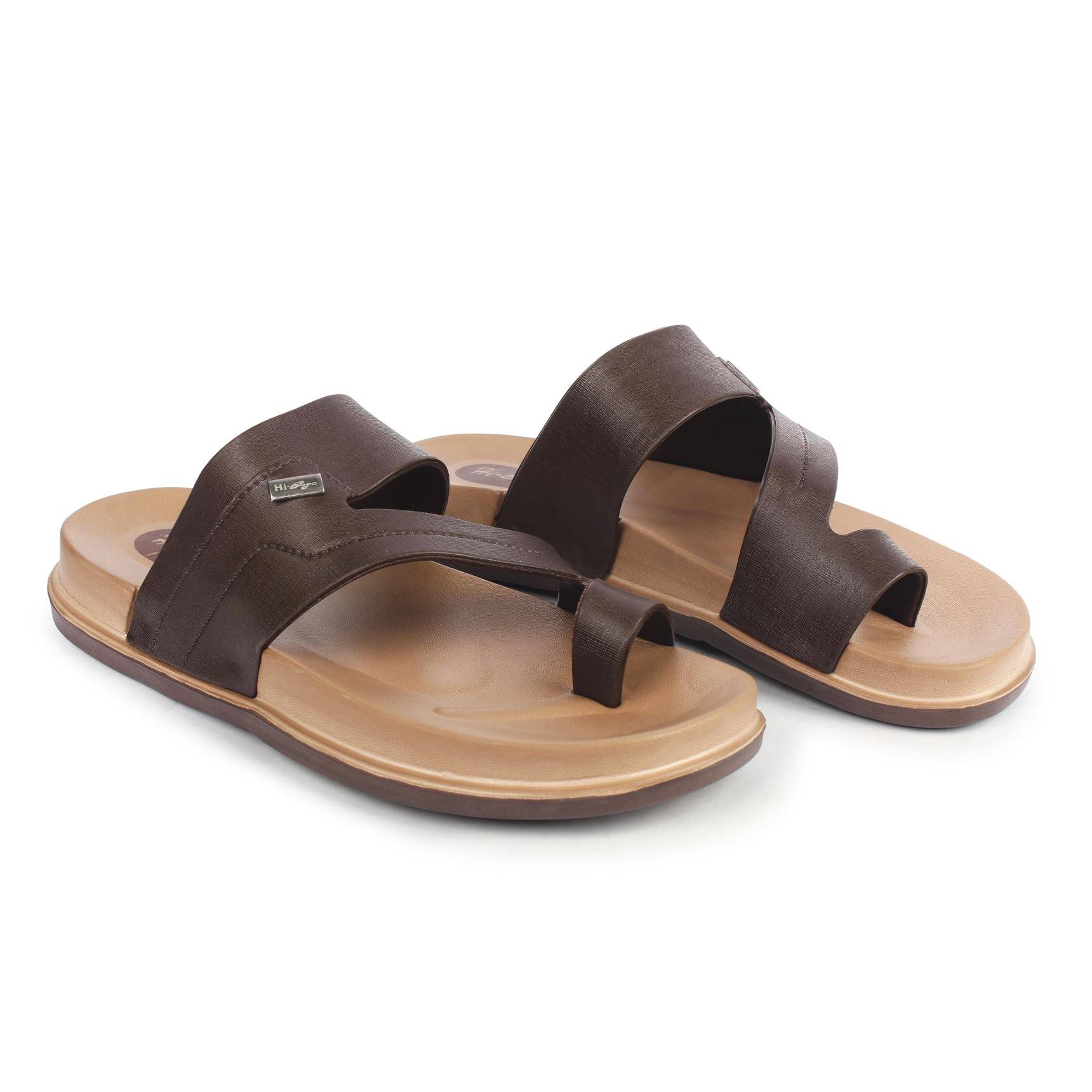     			Monex Beige Men's Thong Flip Flop