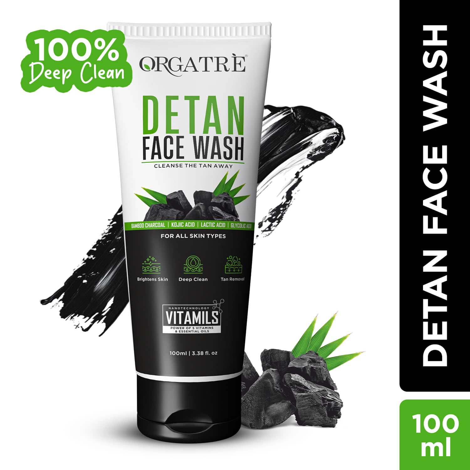 ORGATRE - Tan Removal Face Wash For All Skin Type ( Pack of 1 )     			ORGATRE - Tan Removal Face Wash For All Skin Type ( Pack of 1 )