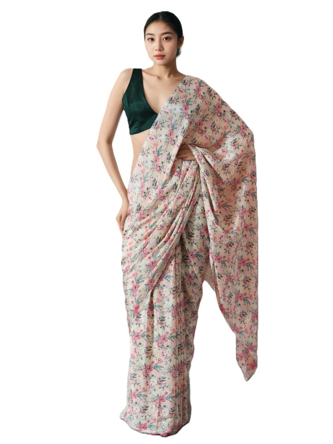     			PANZORA Cotton Solid Regular Saree With Unstitched Blouse Piece ( White )