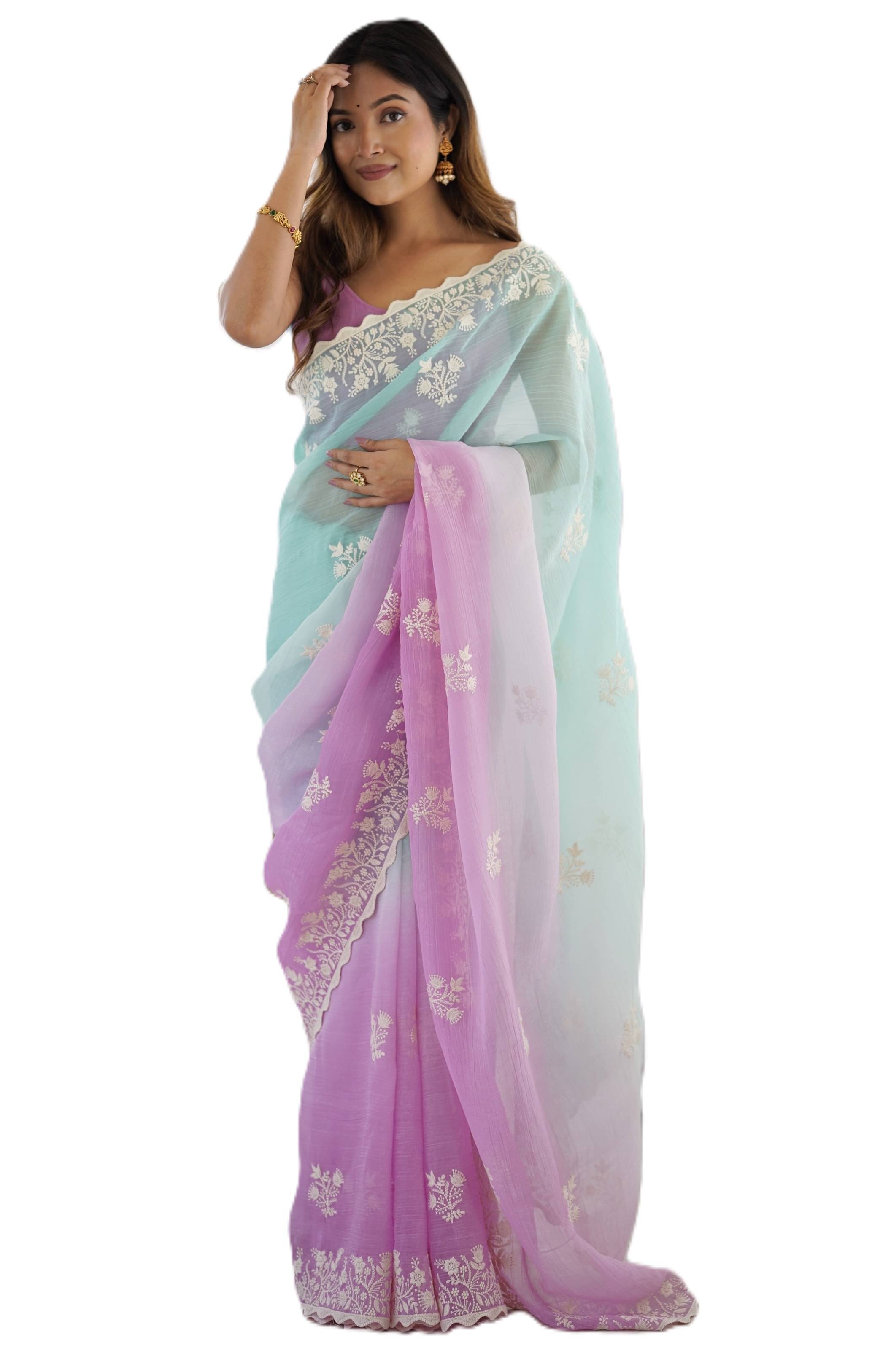     			PANZORA Silk Solid Regular Saree With Unstitched Blouse Piece ( Light Green )