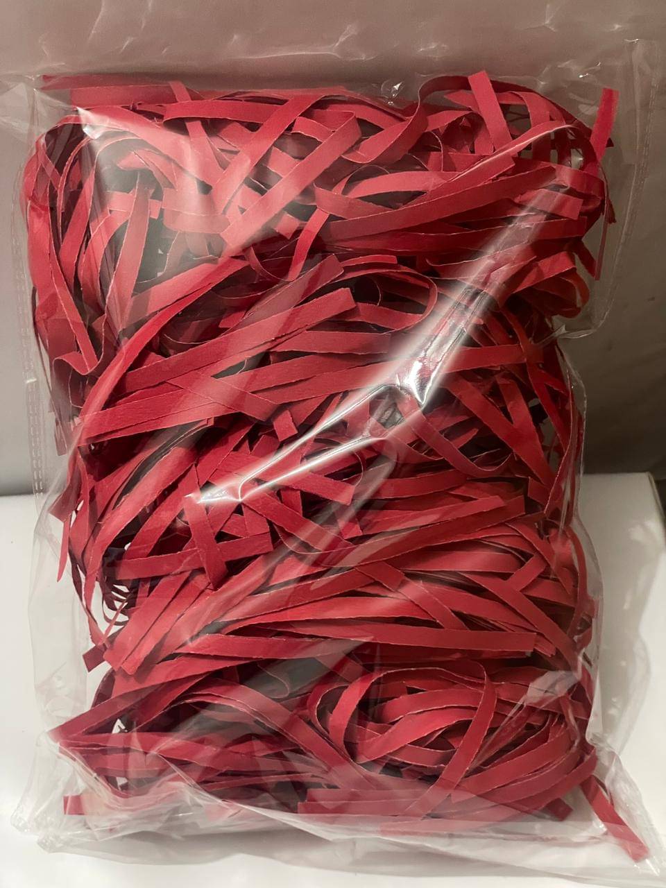     			Premium Red Shredded Paper, 2000g, Decorative Gift Box Filler, Basket Packaging Material