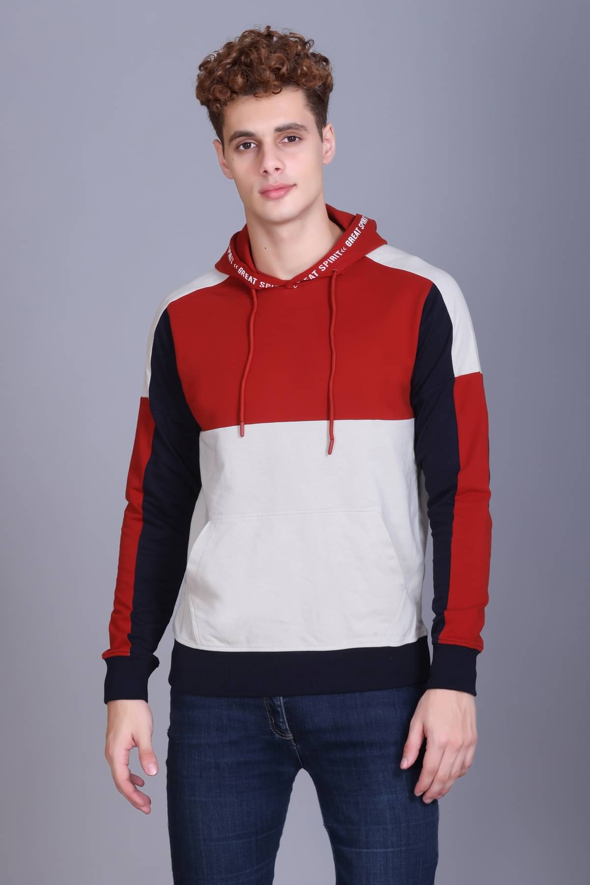 RF RAVES Fleece Hooded Men's Sweatshirt - Red ( Pack of 1 )     			RF RAVES Fleece Hooded Men's Sweatshirt - Red ( Pack of 1 )