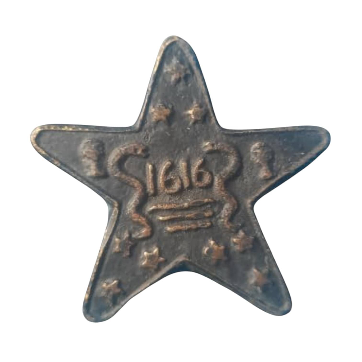     			Star-Shaped 1 Anna 1616 Vintage Collectible Replica Token – Antique-Style Metal Piece Fancy Coin