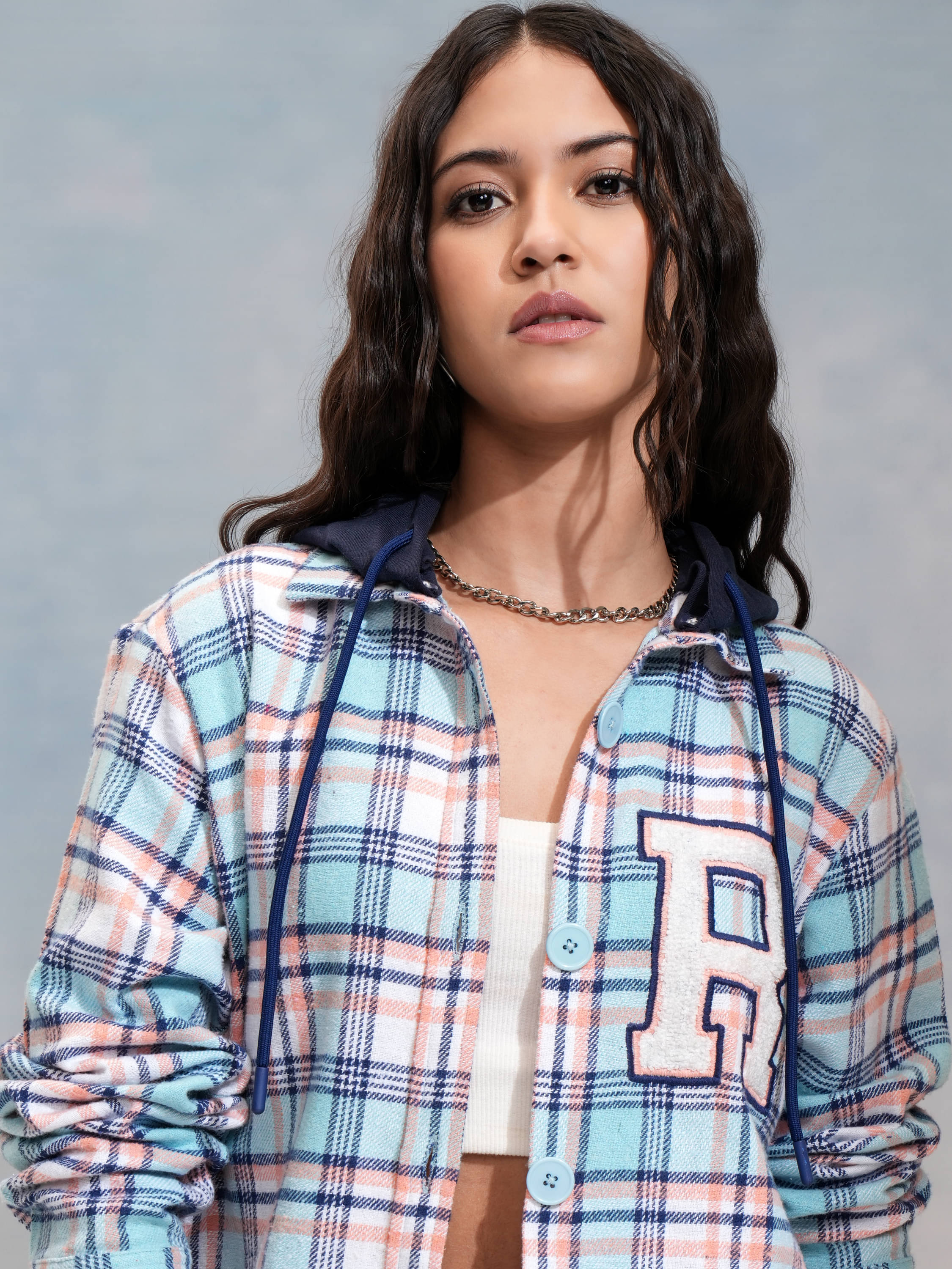     			Tokyo Talkies Women Checked Cotton Blend Shirt ( Multicolor )