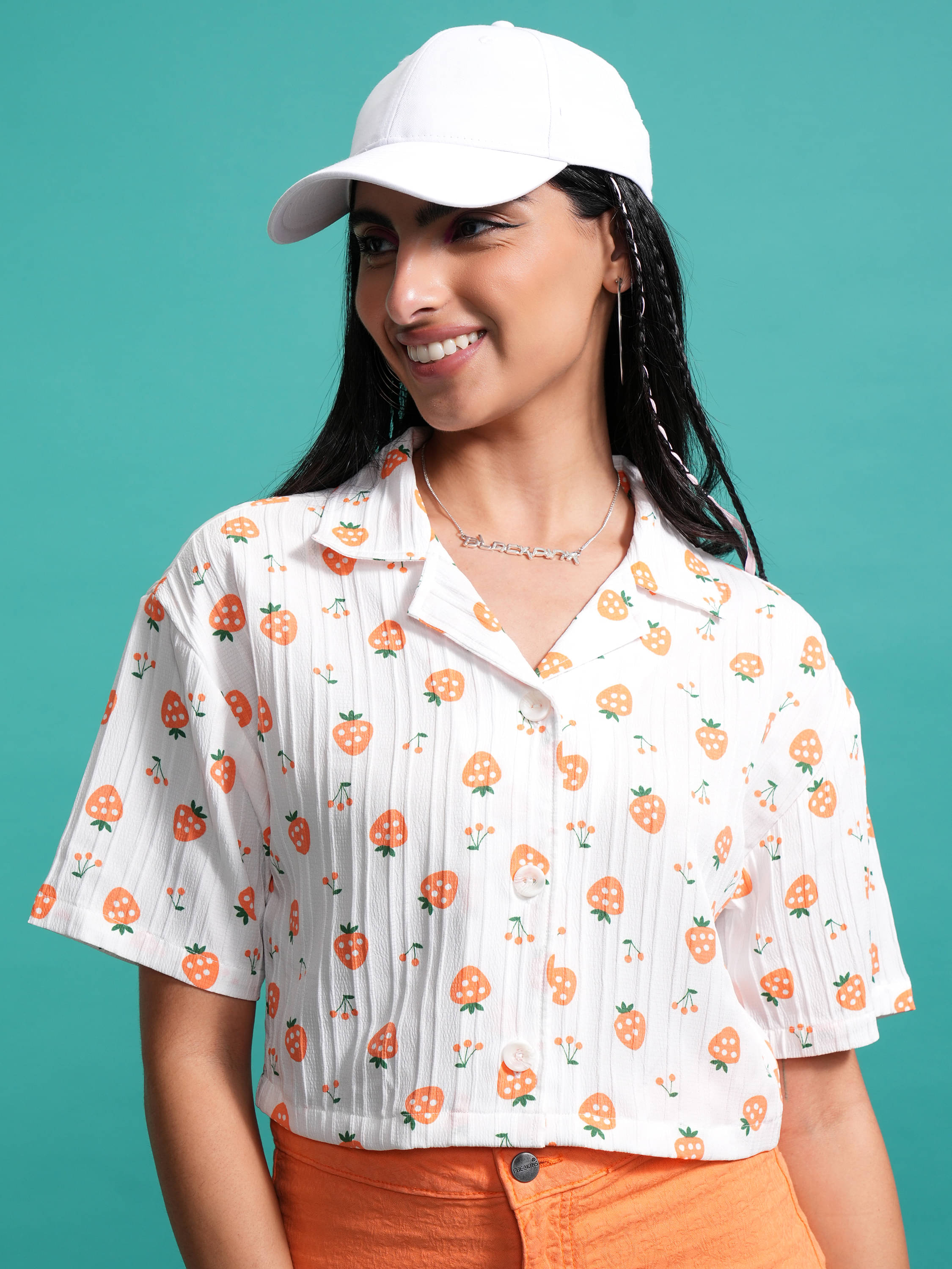     			Tokyo Talkies Women Printed Polyester Shirt ( Multicolor )