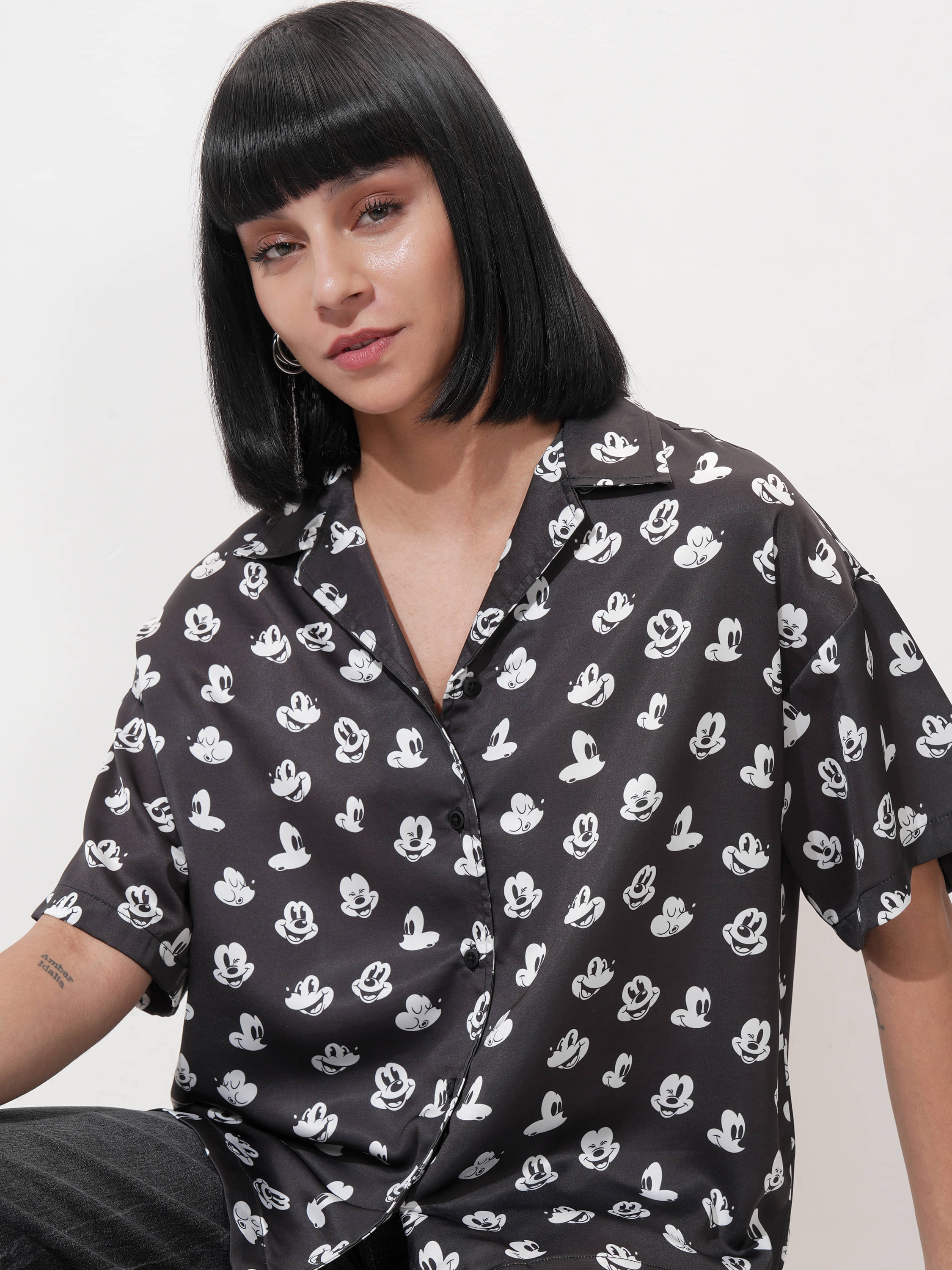     			Tokyo Talkies Women Printed Polyester Shirt ( Multicolor )