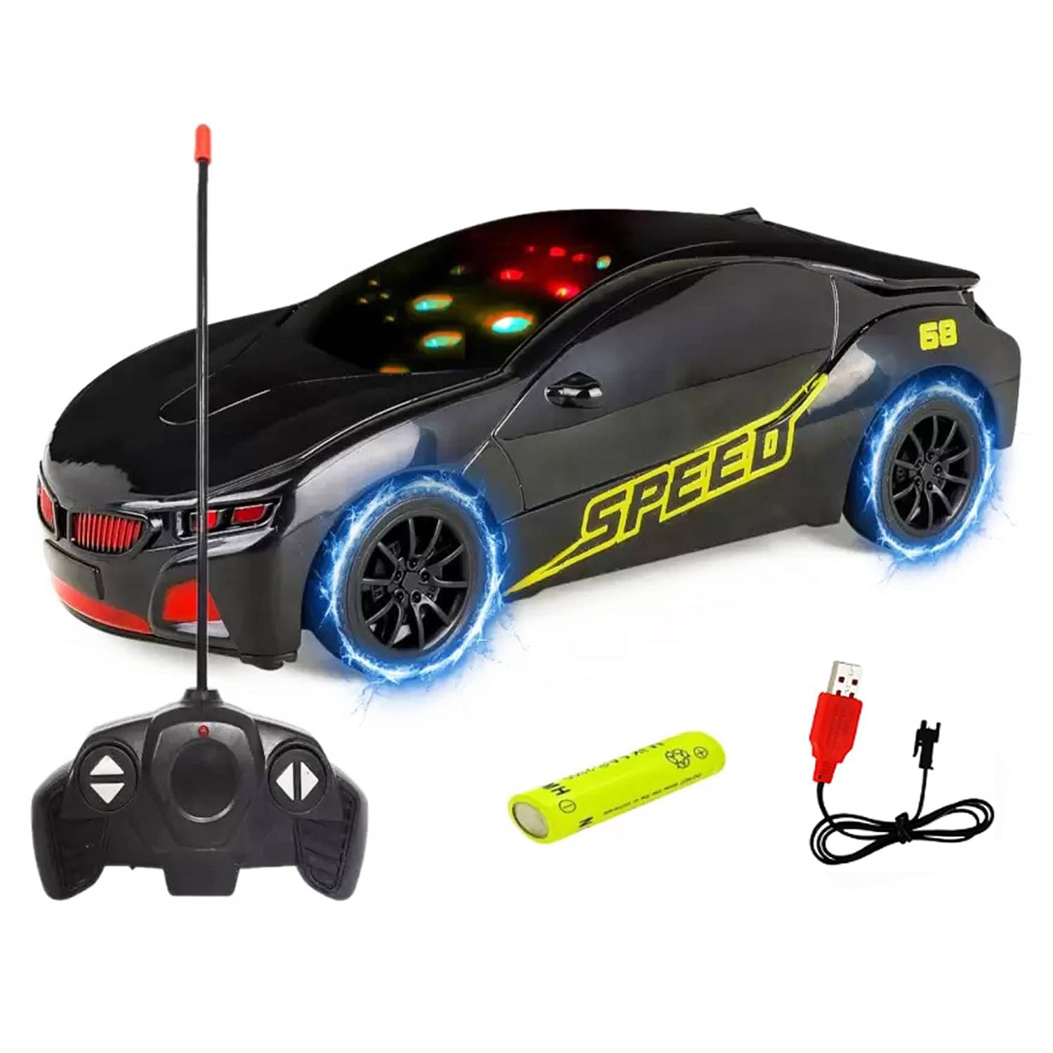     			Toy - Black Plastic Car ( Pack of 1 )