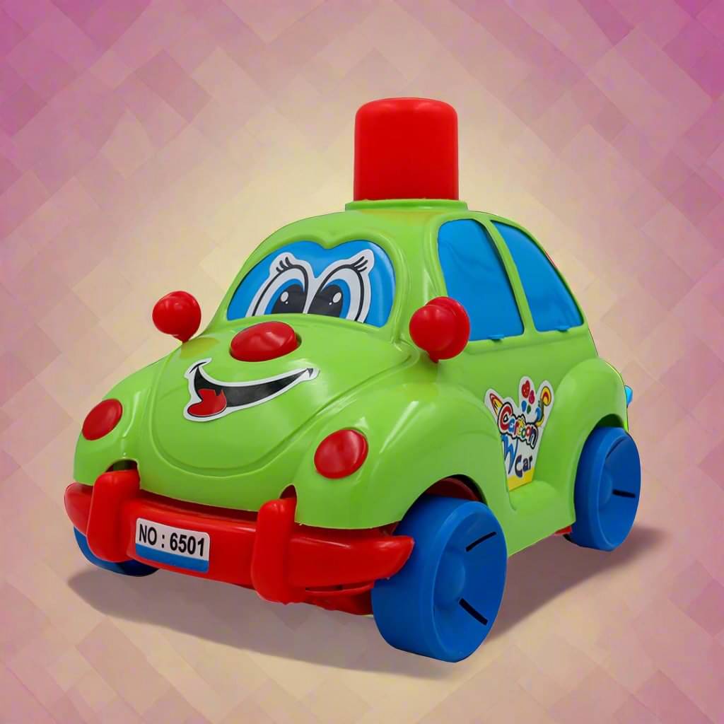 Toybharat Push N Go Cartoon Car |Multicolour | Travel Toys | Birthday Gift Toy for Kids- Any Colour     			Toybharat Push N Go Cartoon Car |Multicolour | Travel Toys | Birthday Gift Toy for Kids- Any Colour