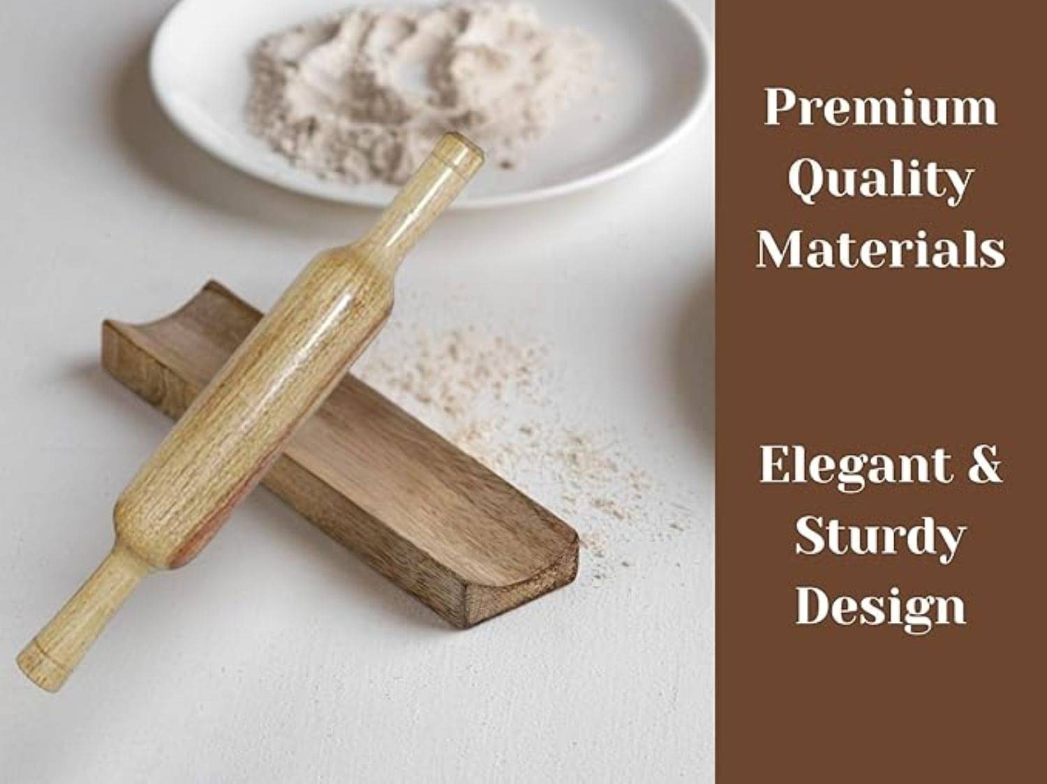     			WOODENOLOGY Wooden Rolling Pin 1 Pc