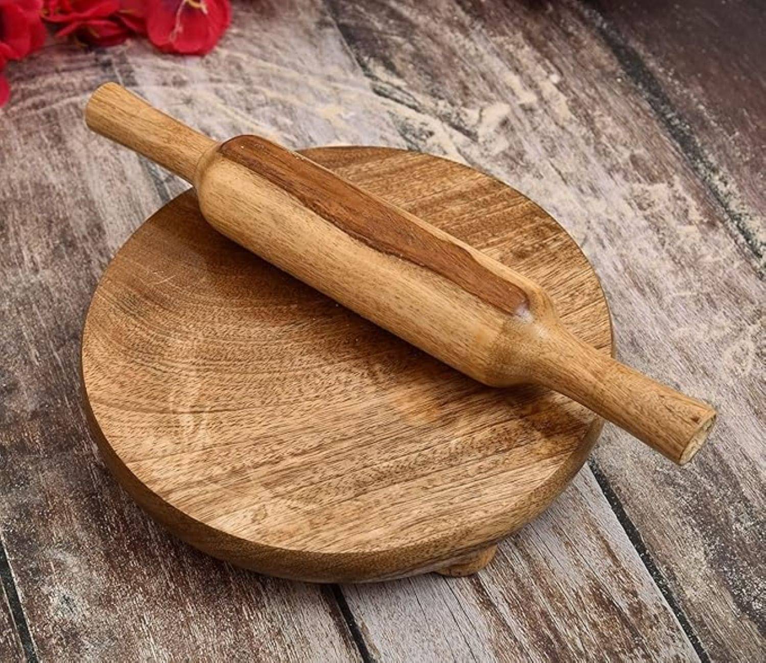     			WOODENOLOGY Wooden Rolling Pin Combo 1 Pc