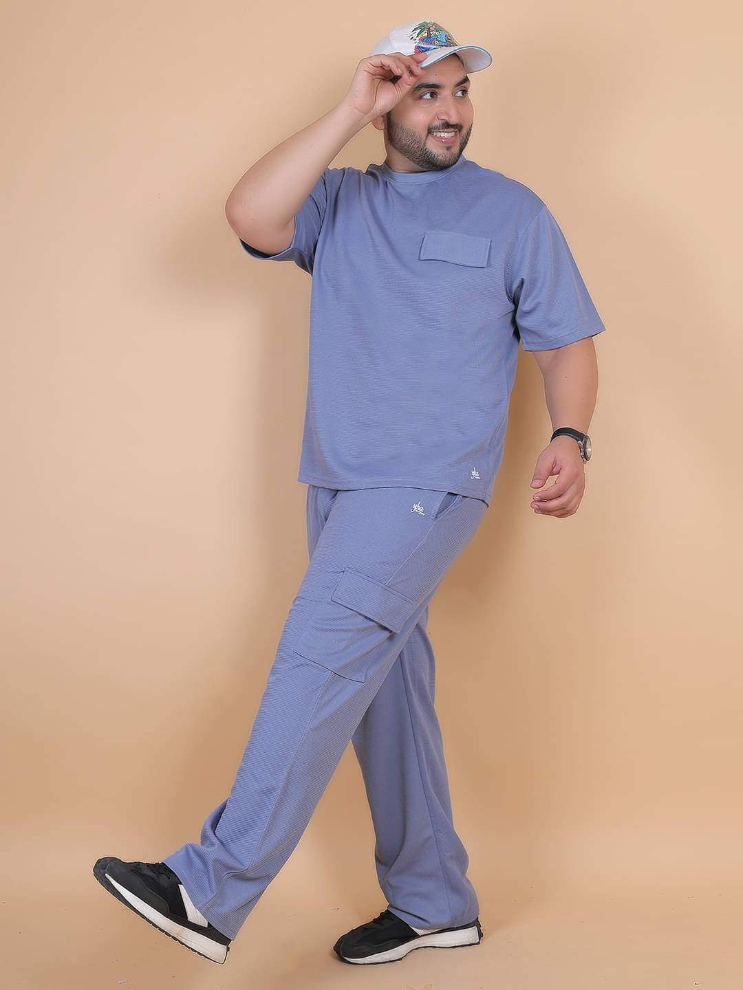     			YHA Men's T-shirt With Trackpants Co-Ords Set ( Pack of 1 , Light Blue )