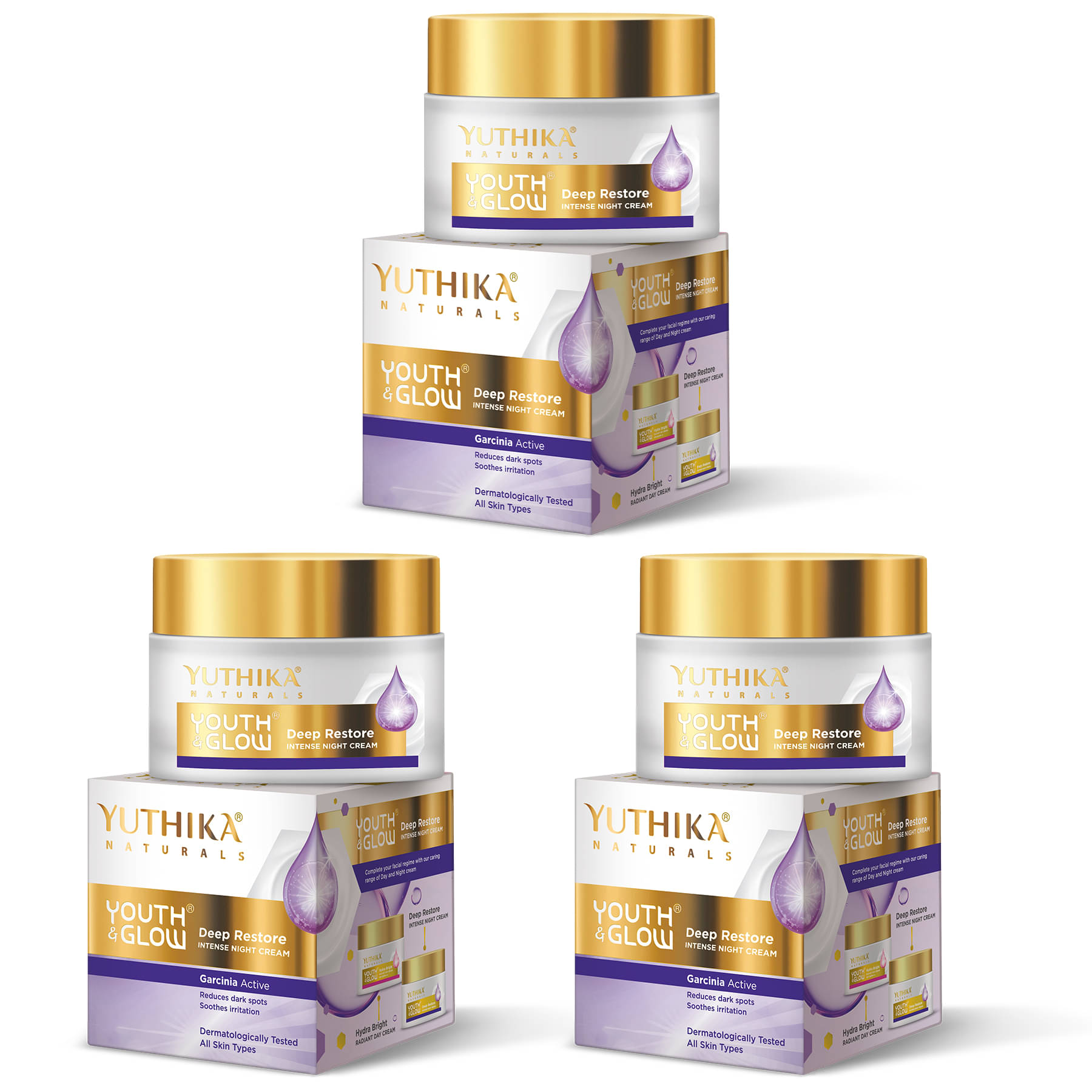     			Yuthika - Night Cream for All Skin Type 25 gm ( Pack of 3 )