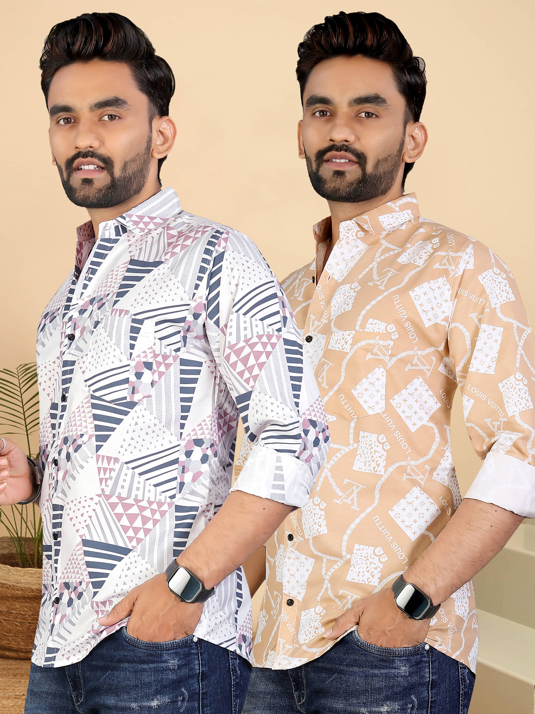adwynpeter 100% Cotton Regular Fit Printed Full Sleeves Men's Casual Shirt - Multicolor 15 ( Pack of 3 ) adwynpeter 100% Cotton Regular Fit Printed Full Sleeves Men's Casual Shirt - Multicolor 15 ( Pack of 3 )