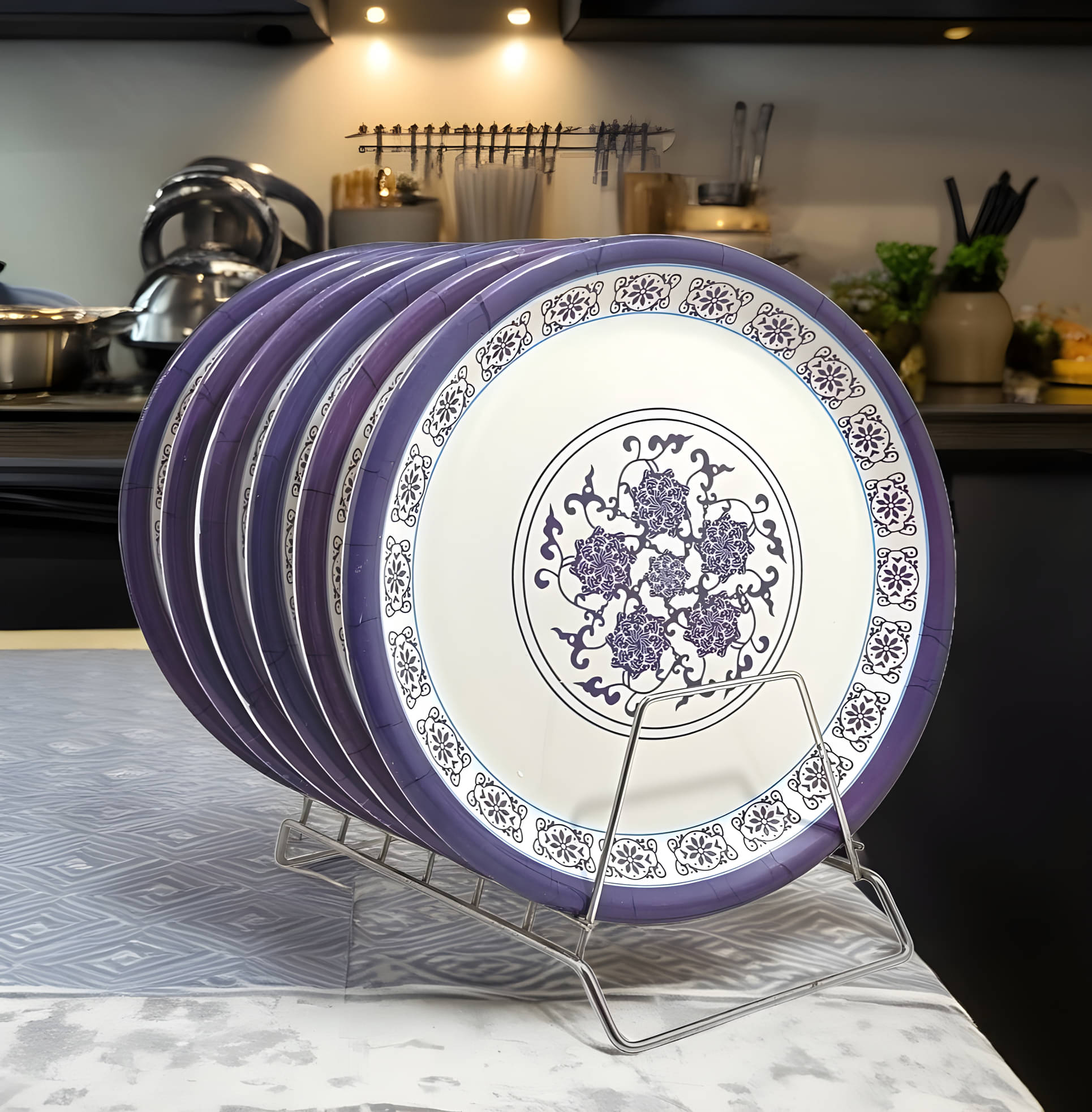 kitchrox 6 Pcs Melamine Multi Color Full Plate kitchrox 6 Pcs Melamine Multi Color Full Plate