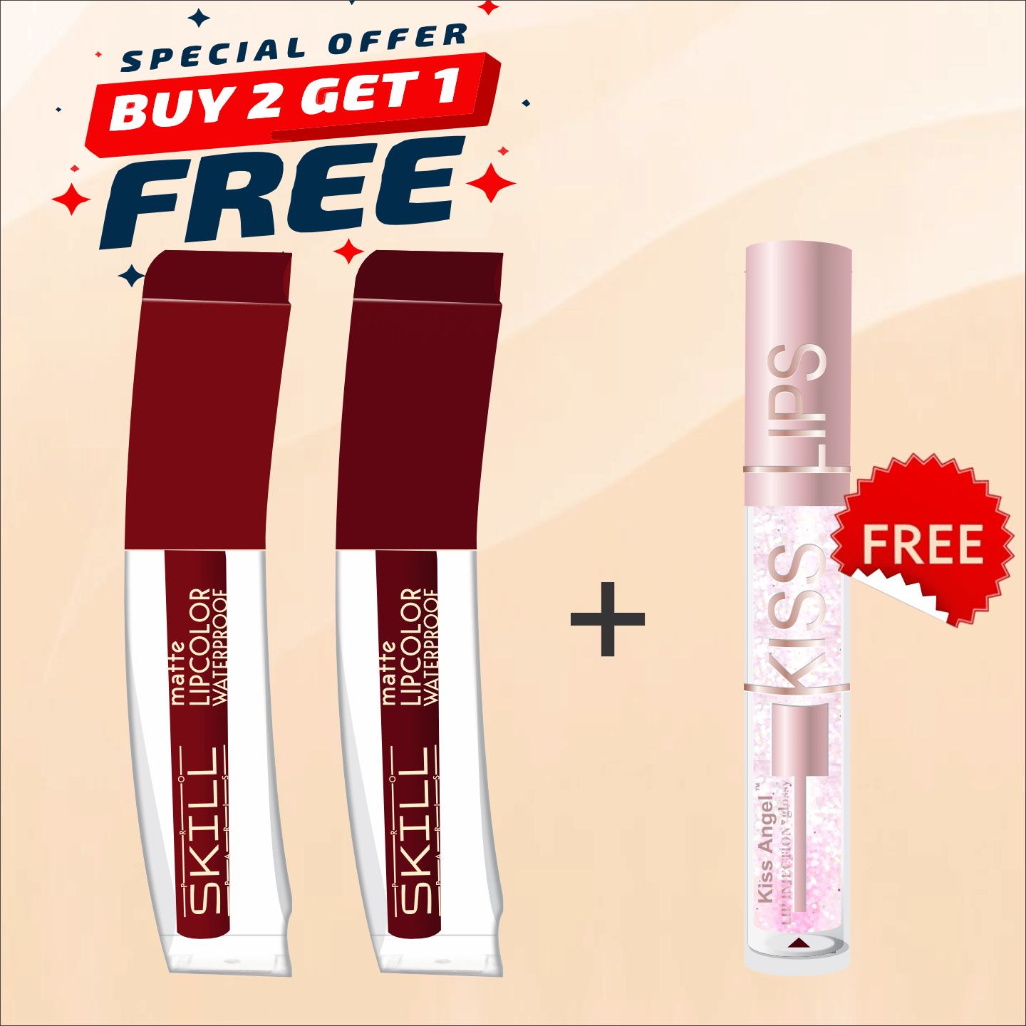 pro skill paris Maroon Matte Hydrating Liquid Lipstick ( Pack of 3 )     			pro skill paris Maroon Matte Hydrating Liquid Lipstick ( Pack of 3 )