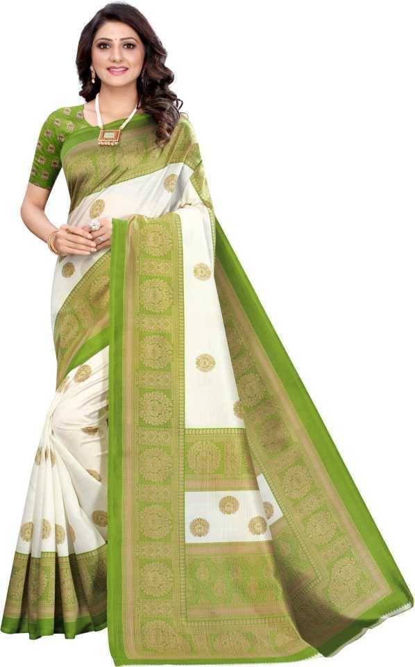 varutex Art Silk Self Design Regular Saree With Unstitched Blouse Piece ( Green ) varutex Art Silk Self Design Regular Saree With Unstitched Blouse Piece ( Green )