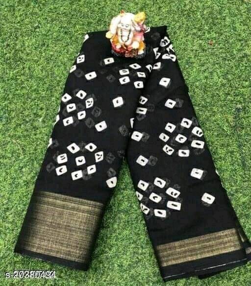 varutex Cotton Silk Applique Regular Saree With Unstitched Blouse Piece ( Black ) varutex Cotton Silk Applique Regular Saree With Unstitched Blouse Piece ( Black )