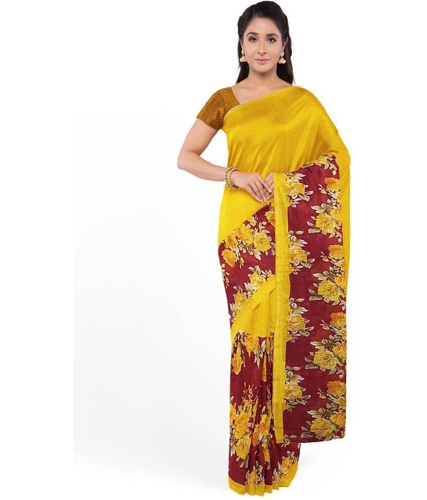     			varutex Cotton Silk Applique Regular Saree With Unstitched Blouse Piece ( Gold )