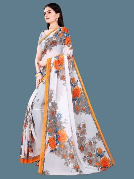 varutex Cotton Silk Applique Regular Saree With Unstitched Blouse Piece ( Orange ) varutex Cotton Silk Applique Regular Saree With Unstitched Blouse Piece ( Orange )