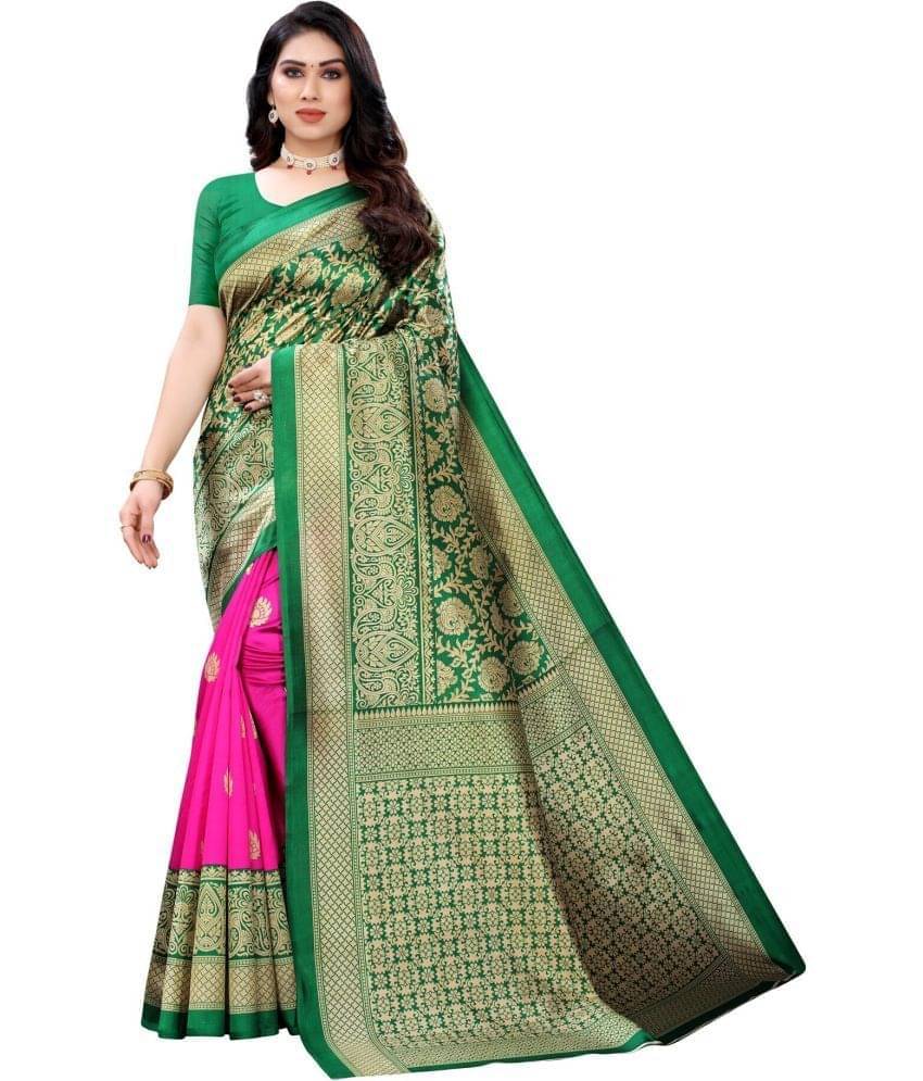     			varutex Cotton Silk Applique Regular Saree With Unstitched Blouse Piece ( Multicolor )