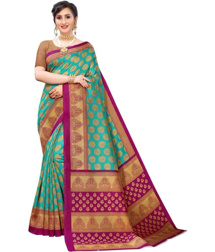 varutex Cotton Silk Applique Regular Saree With Unstitched Blouse Piece ( Green ) varutex Cotton Silk Applique Regular Saree With Unstitched Blouse Piece ( Green )
