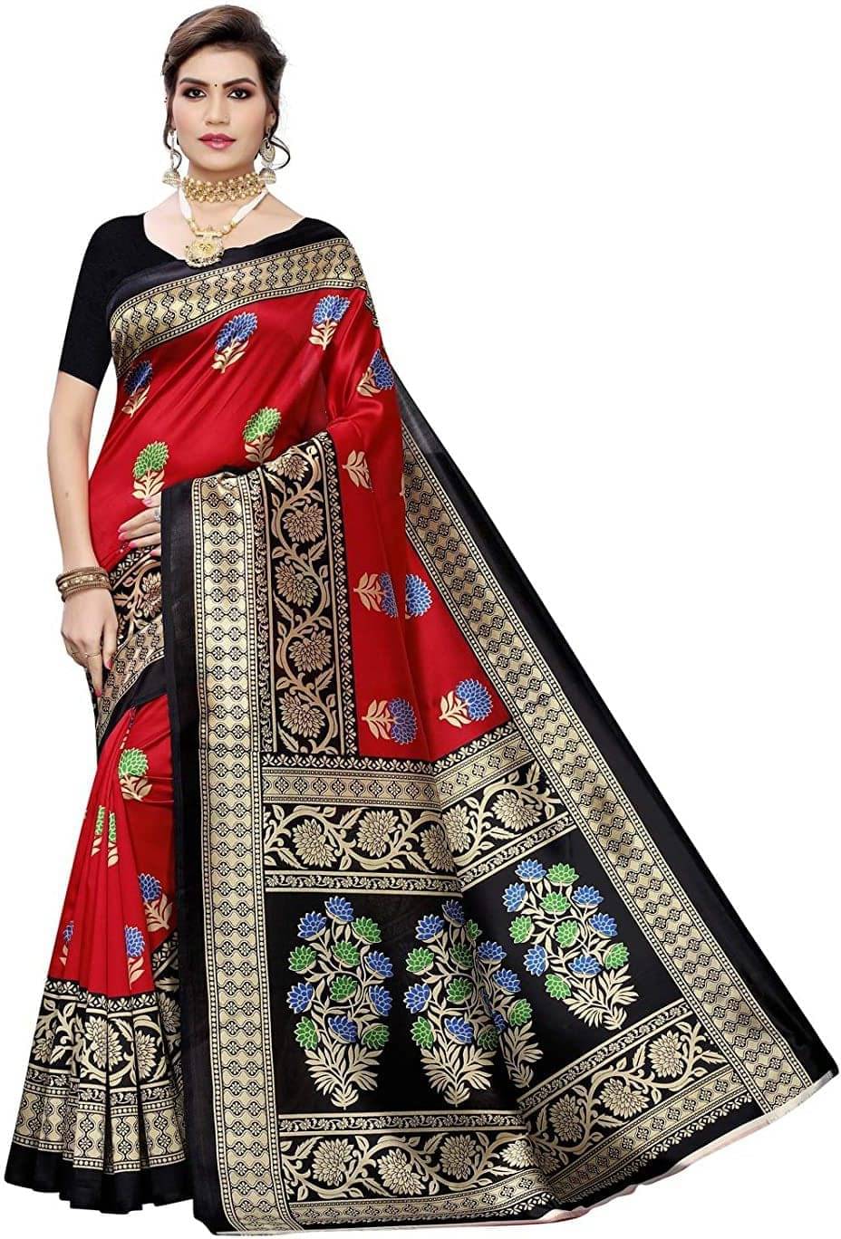 varutex Cotton Silk Woven Regular Saree With Unstitched Blouse Piece ( Red ) varutex Cotton Silk Woven Regular Saree With Unstitched Blouse Piece ( Red )