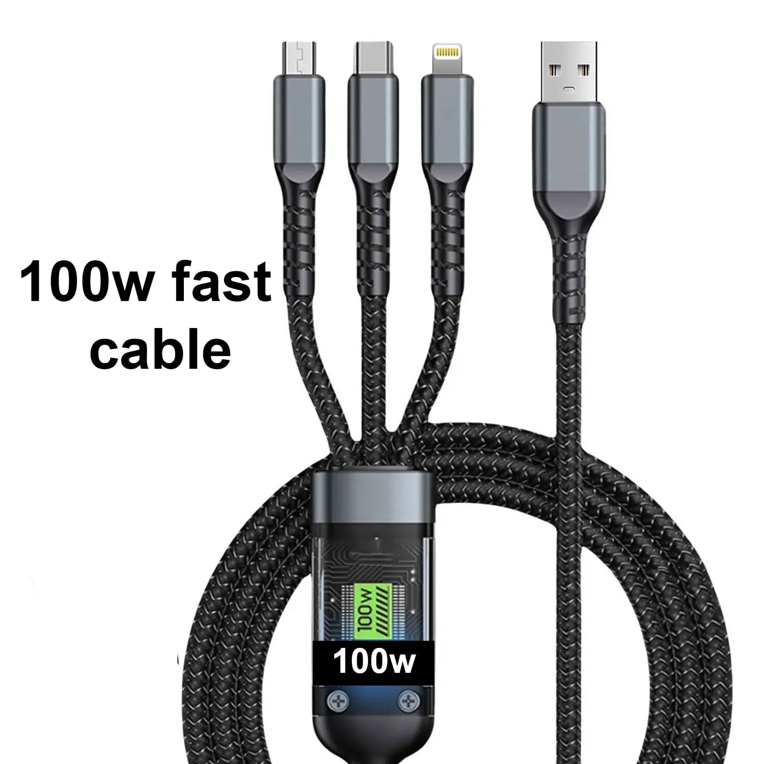 100W USB-C Charger Cable | Heavy-Duty Braided | Super Fast Charging & Data Transfer | Universal Type-C Cord 100W USB-C Charger Cable | Heavy-Duty Braided | Super Fast Charging & Data Transfer | Universal Type-C Cord