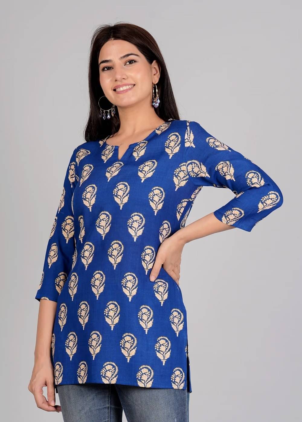     			25DEGREE N Women's Rayon Regular Top ( Blue )