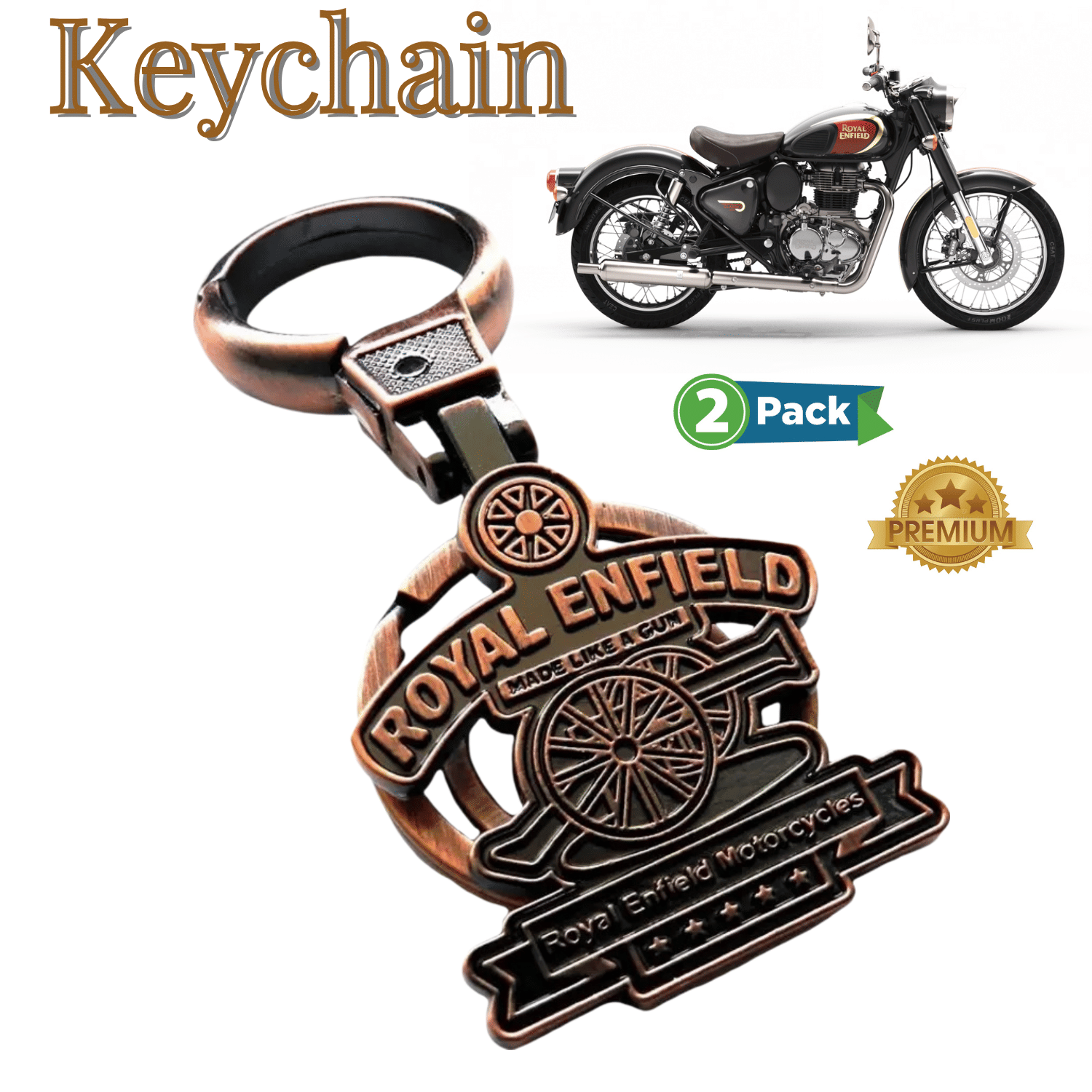     			AKSMIT Brown Men's Regular Keychain ( Pack of 2 )