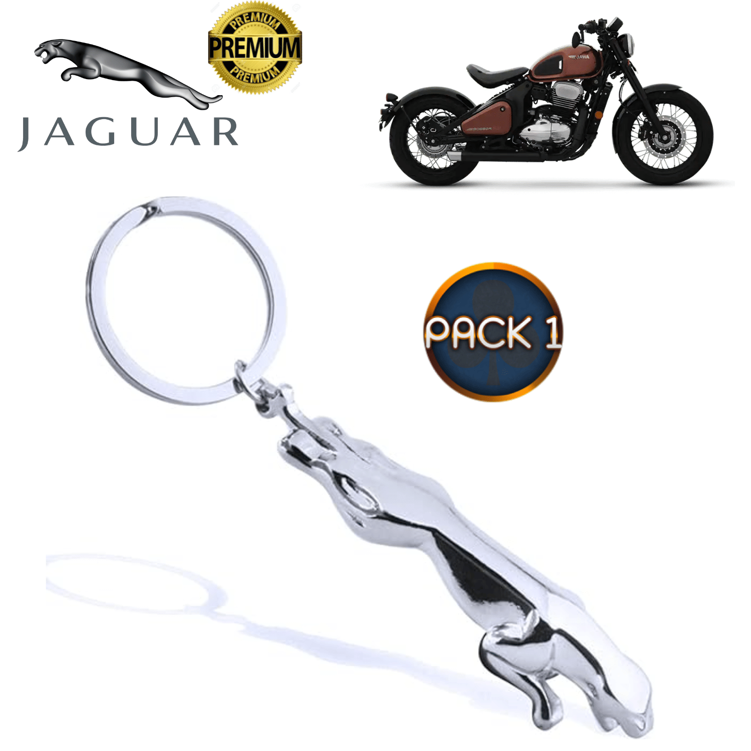     			AKSMIT Silver Men's Regular Keychain ( Pack of 1 )