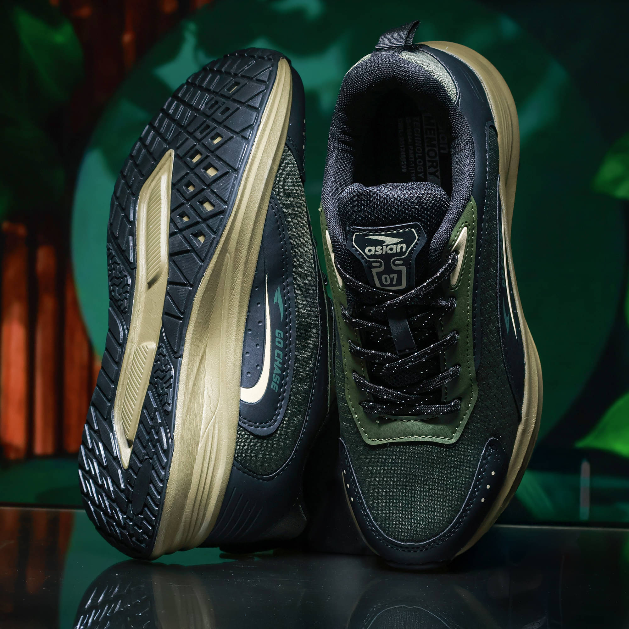 ASIAN CIVIC-04 Olive Men's Sports Running Shoes     			ASIAN CIVIC-04 Olive Men's Sports Running Shoes