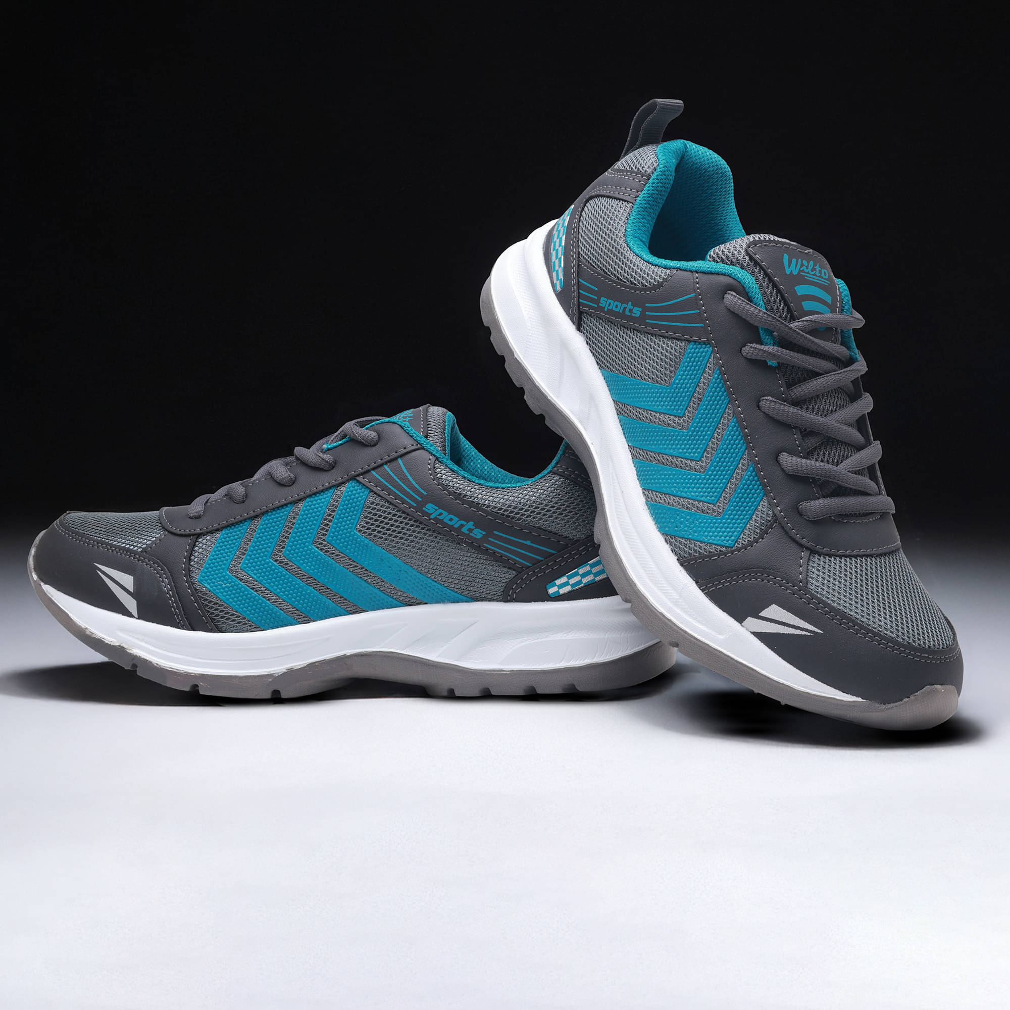     			ASIAN WONDER-14 Dark Grey Men's Sports Running Shoes