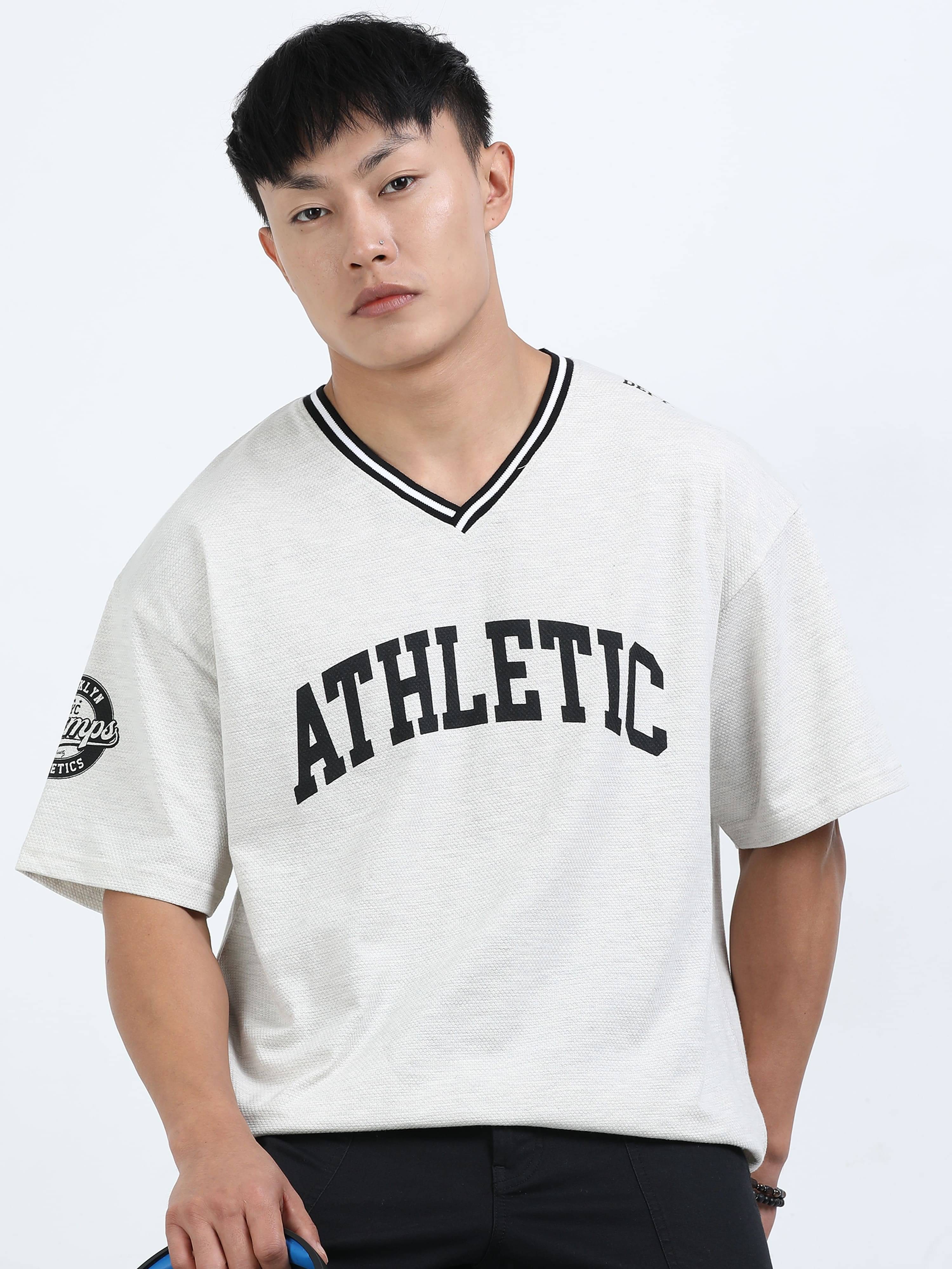     			Ardeur Men 100% Cotton Oversized Fit Printed T-Shirt ( Off-White )