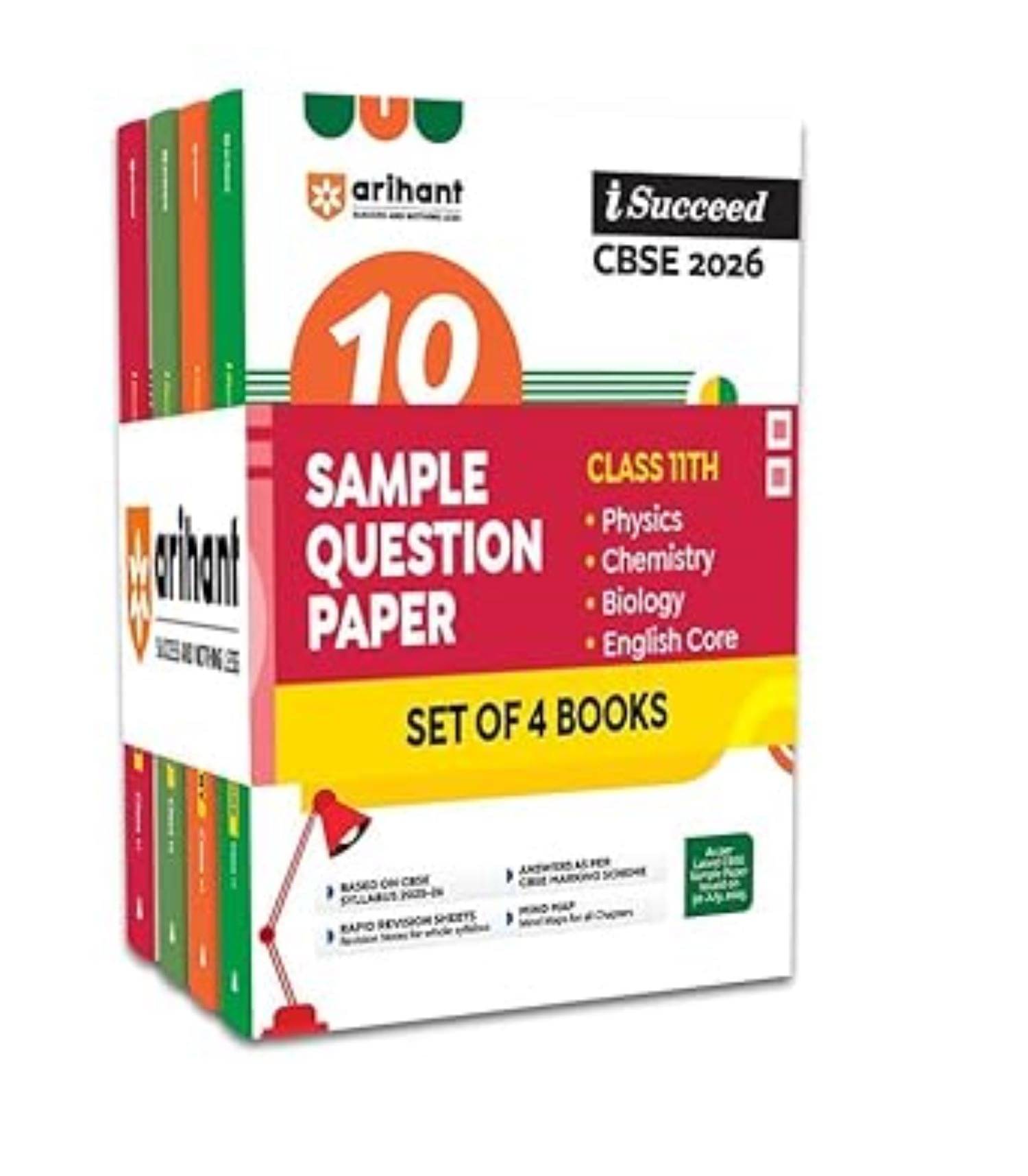 Arihant I Succeed CBSE Sample Question Papers Class 11 Exam 2026 | Physics, Chemistry, Biology, english Core Set of 4 Books | 15 Sample Papers Arihant I Succeed CBSE Sample Question Papers Class 11 Exam 2026 | Physics, Chemistry, Biology, english Core Set of 4 Books | 15 Sample Papers