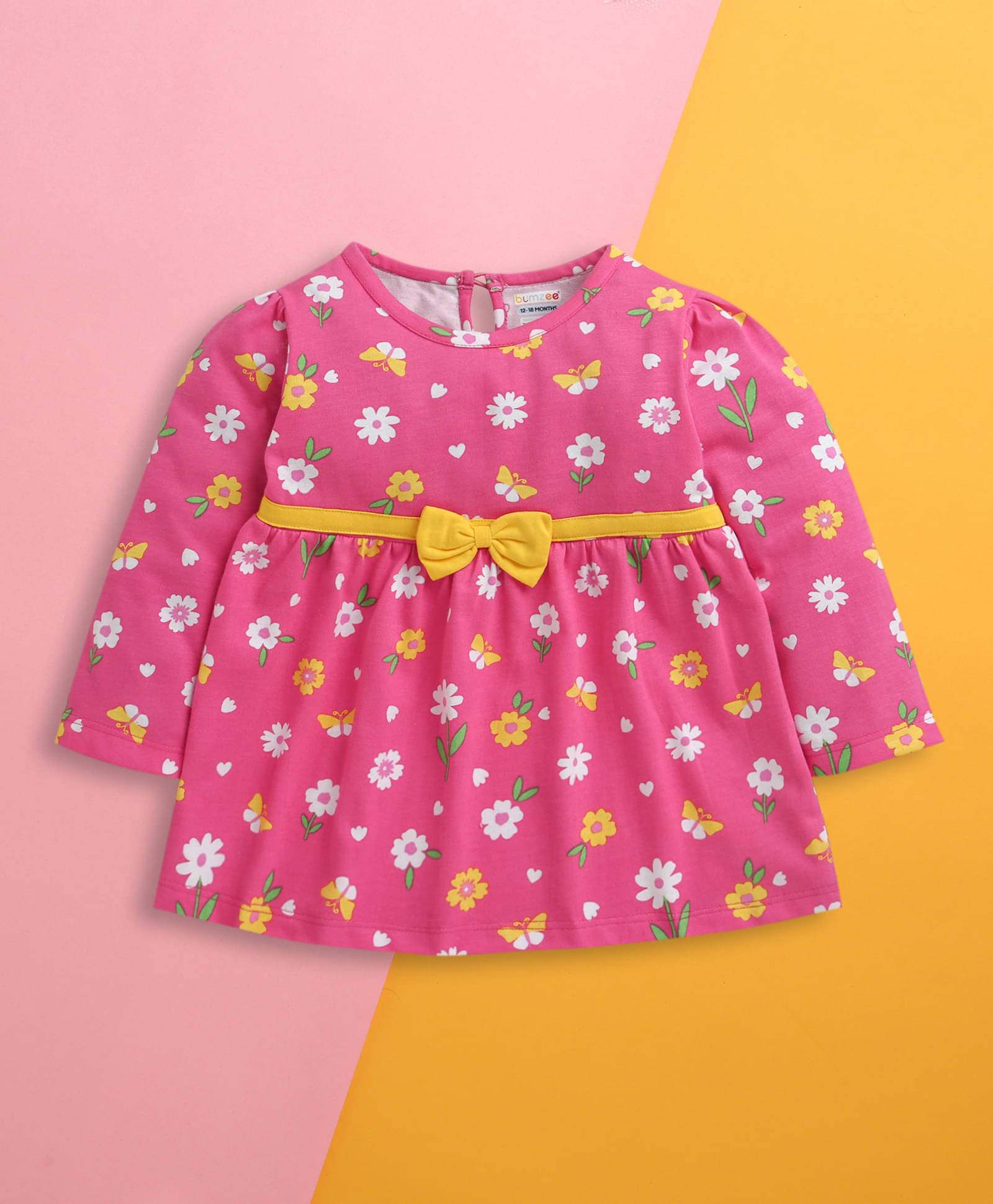     			BUMZEE Pack of 1 Baby Girls Cotton Dress ( Pink )