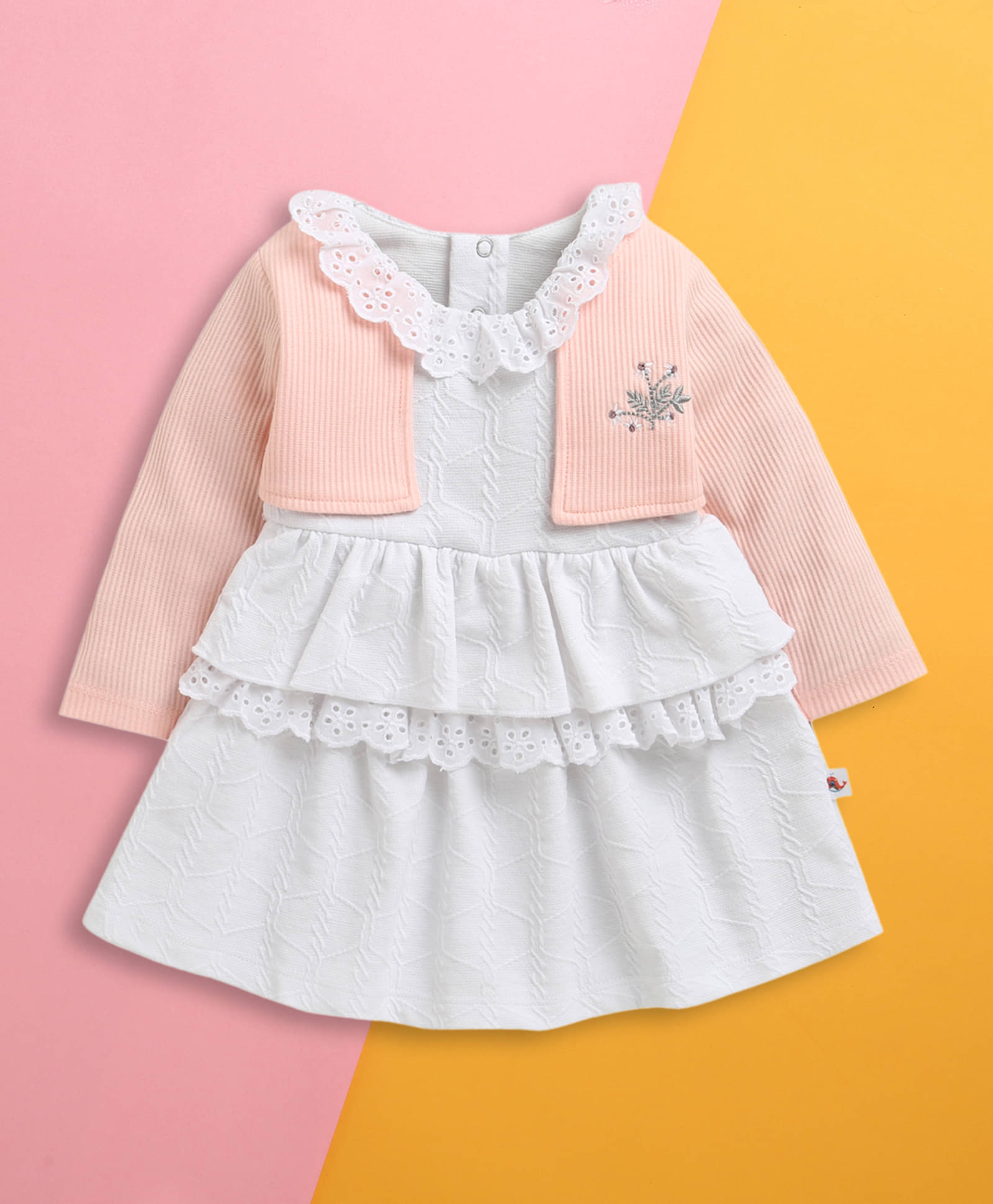     			BUMZEE Pack of 1 Baby Girls Cotton Dress ( White )