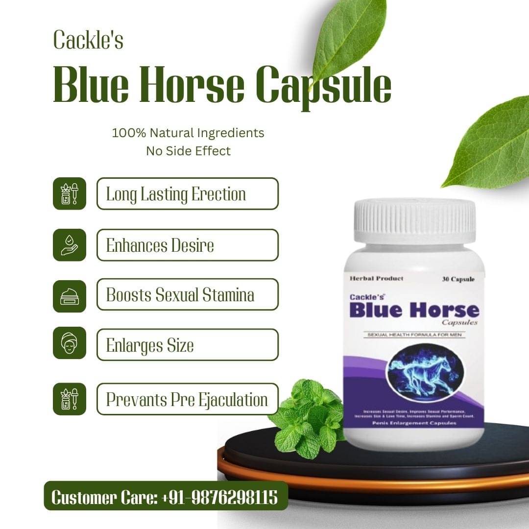 Cackle's Blue Horse Capsule for Men Libido Booster, Pack of 30 no.s Cackle's Blue Horse Capsule for Men Libido Booster, Pack of 30 no.s