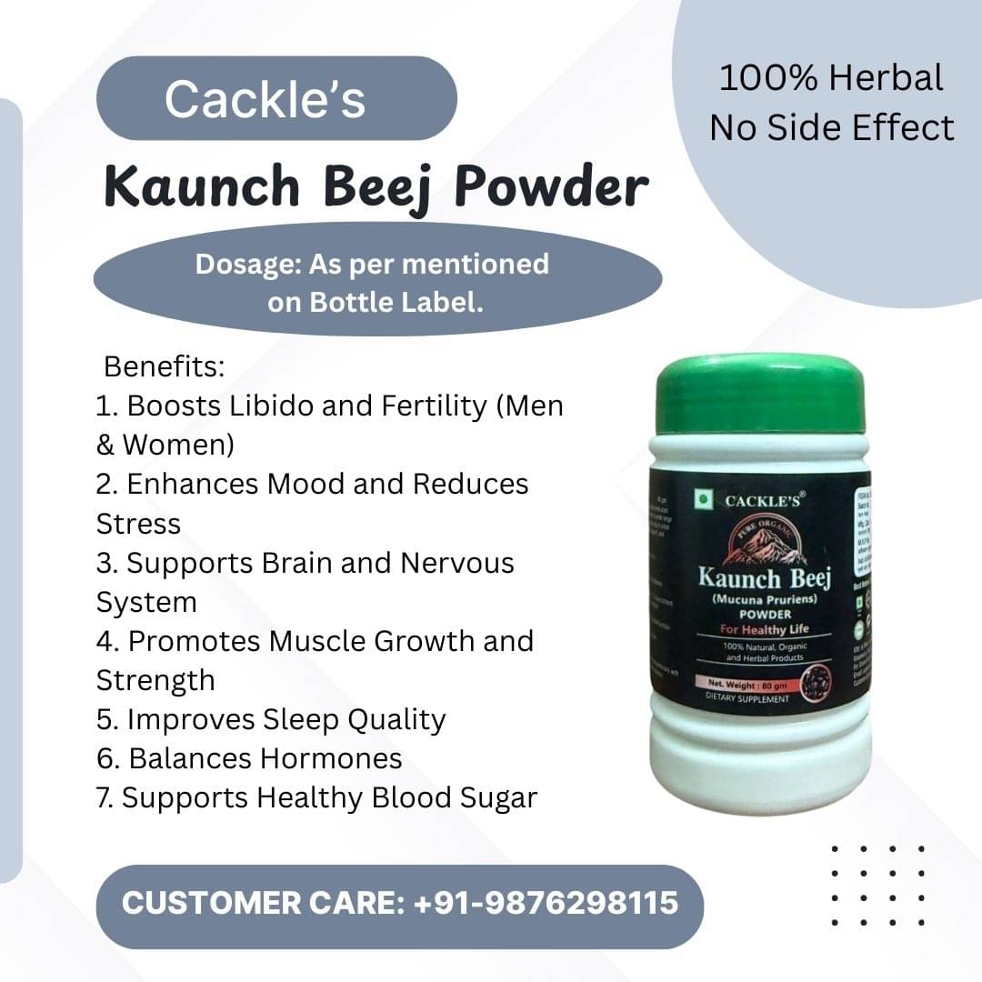 Cackle's Kaunch Beej Powder- 80gm     			Cackle's Kaunch Beej Powder- 80gm