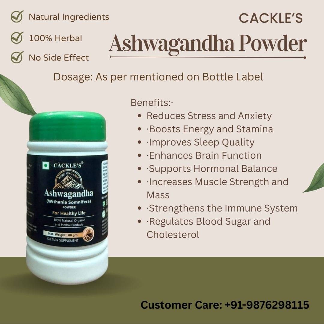     			Cackle's Ashwagandha Powder- 80gm (Pack of 2)