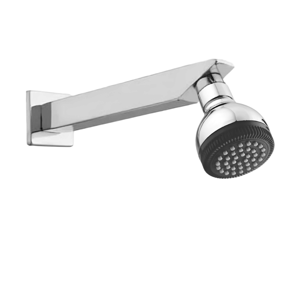     			Cliquin 3" Black Nozzle Shower with 9" SS Arm Plastic (ABS) Overhead Shower