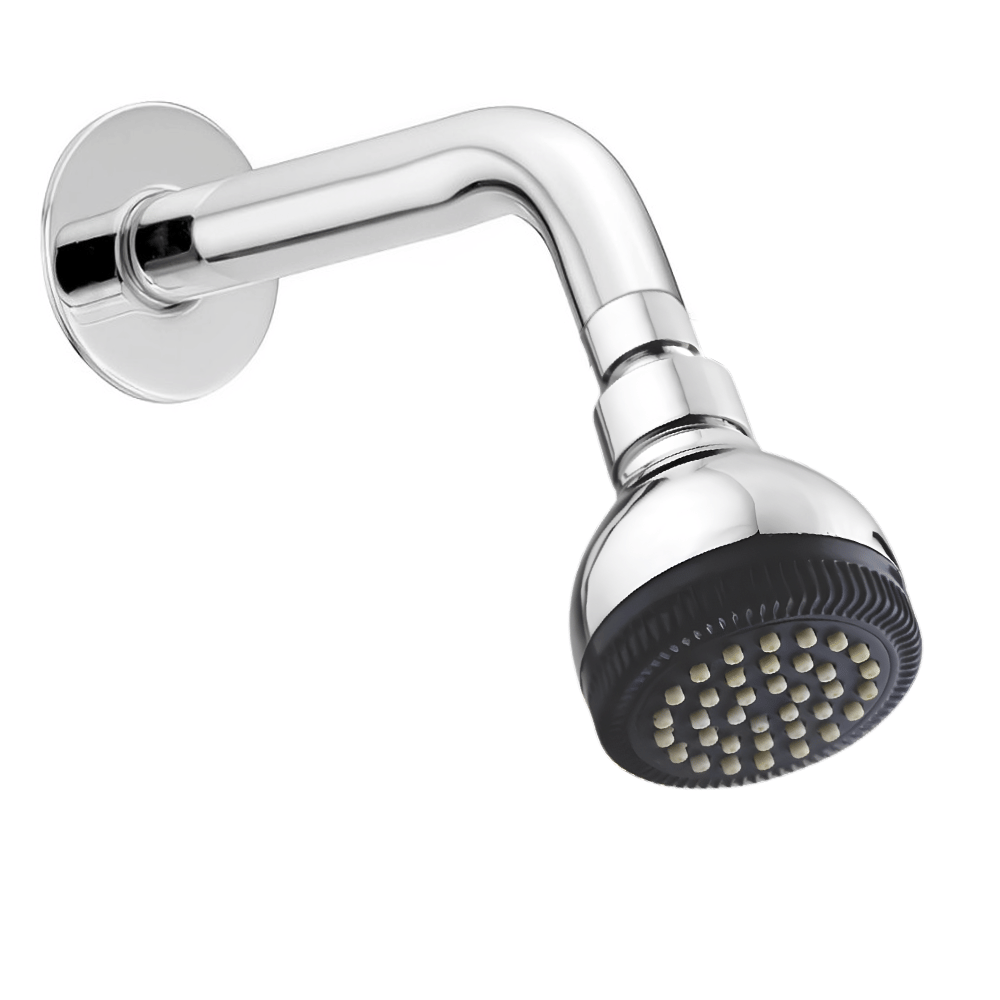     			Cliquin 3" Black Nozzle Shower with 9" SS Arm Plastic (ABS) Overhead Shower