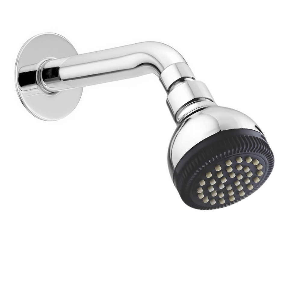     			Cliquin 3" Black Nozzle Shower with 7" SS Arm Plastic (ABS) Overhead Shower