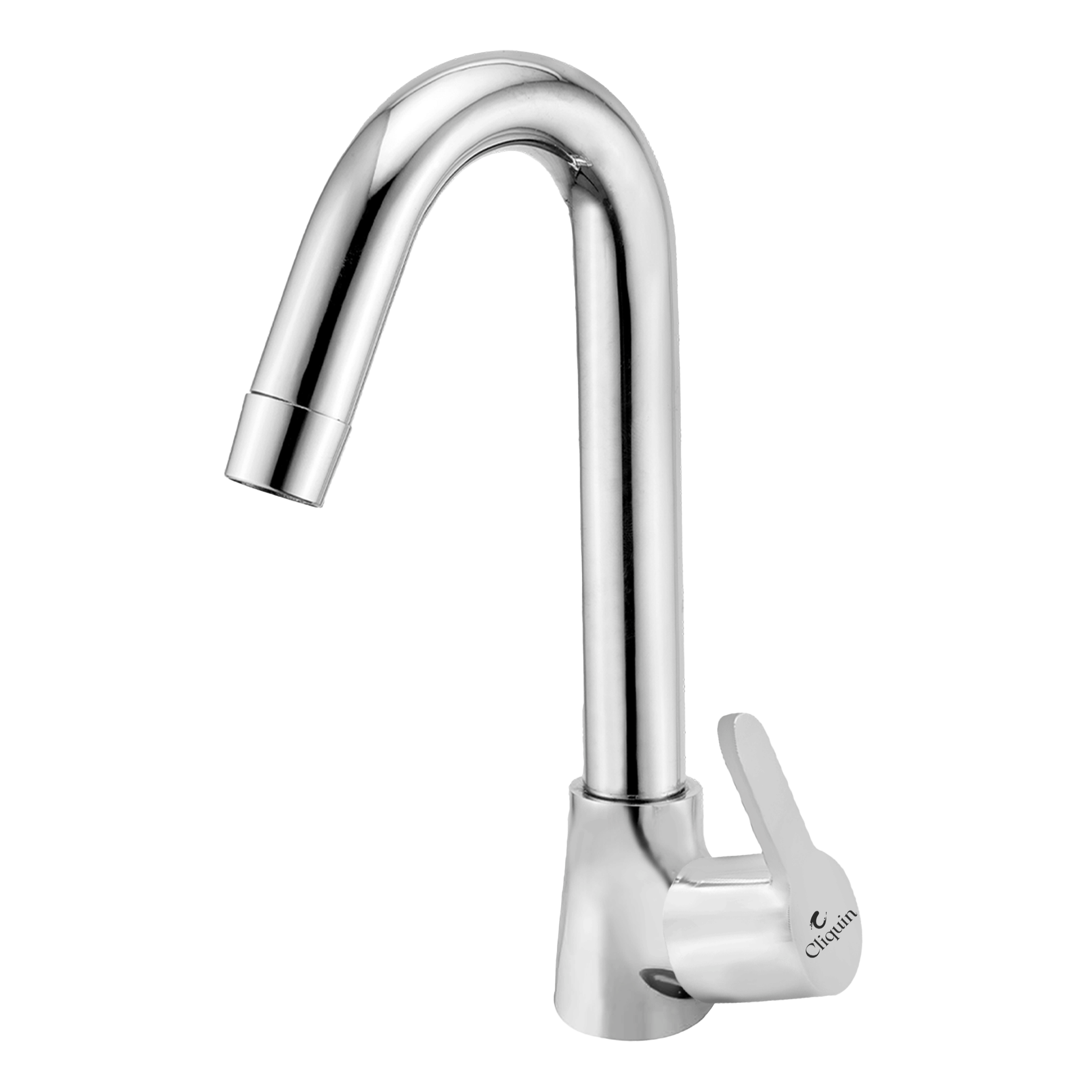     			Cliquin Fusion Swan Neck Pillar Tap with Right Handle Brass Wash Basin Tap (Pillar Cock)