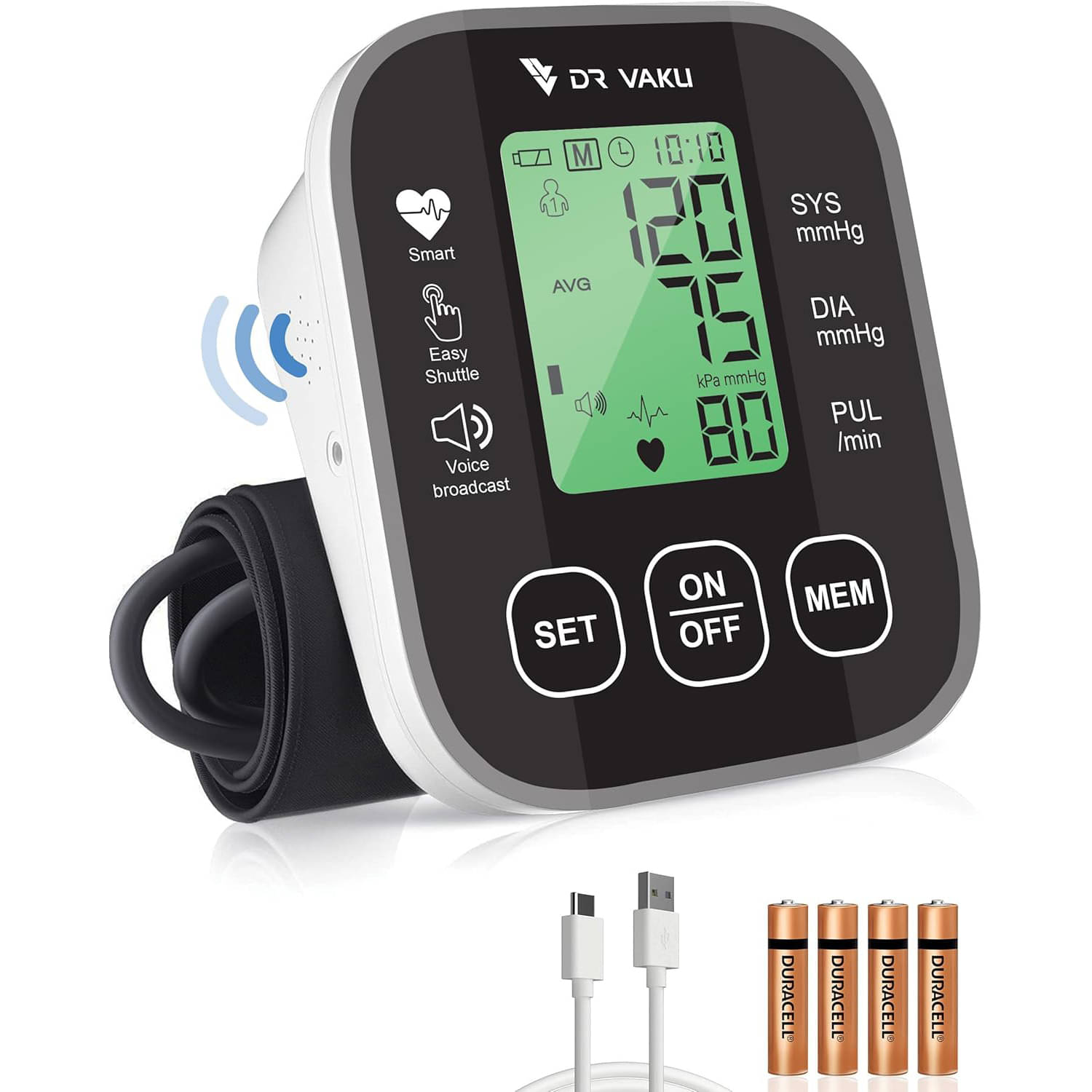     			DR VAKU Digital BP Monitor with Talking Function (Black)