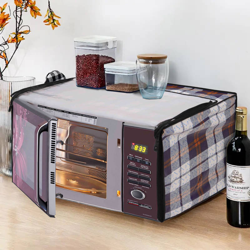     			Dream Care Single PVC Blue Microwave Oven Cover - 26-28L